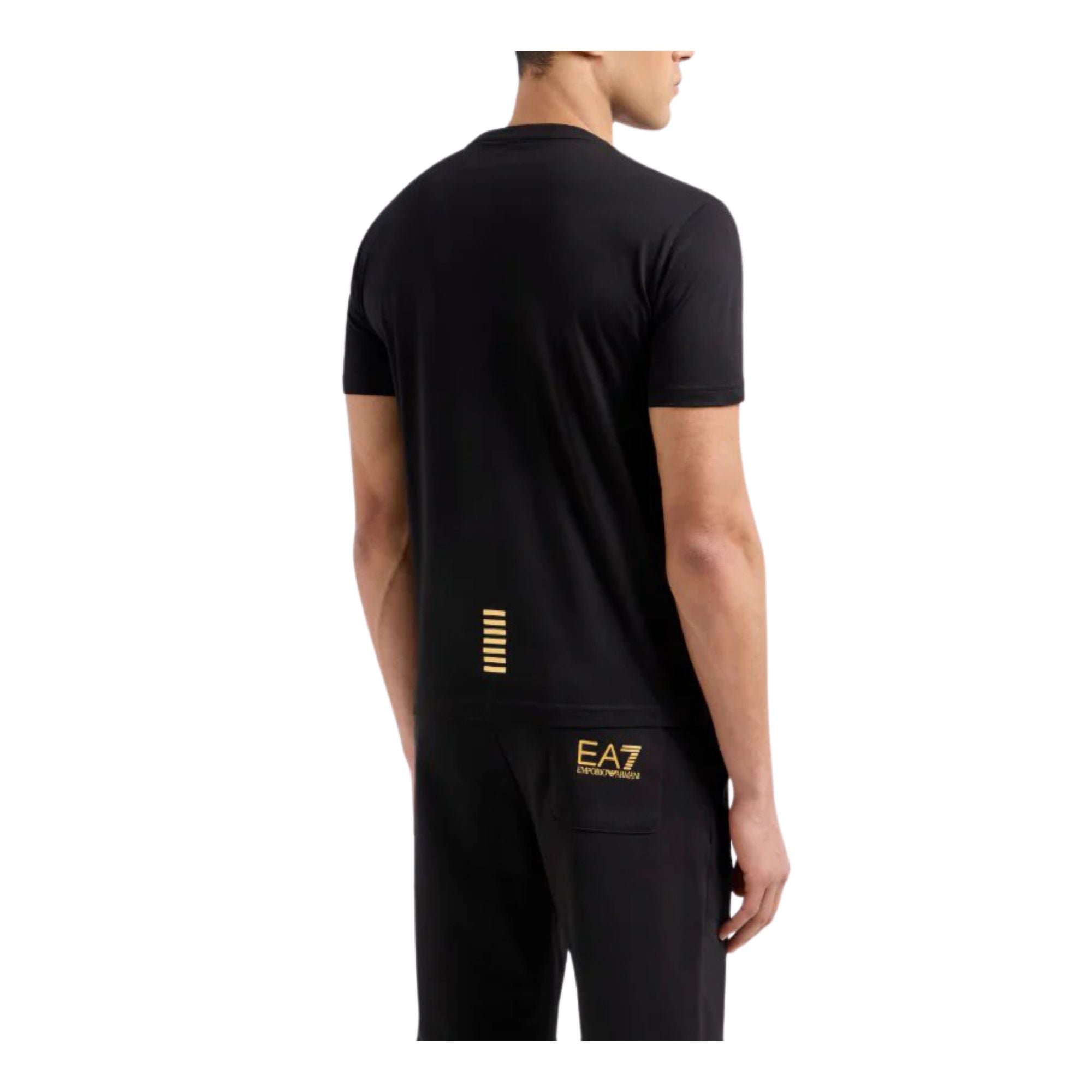 T-shirt Uomo Nera Core Identity, in cotone elasticizzato, con stampa logo