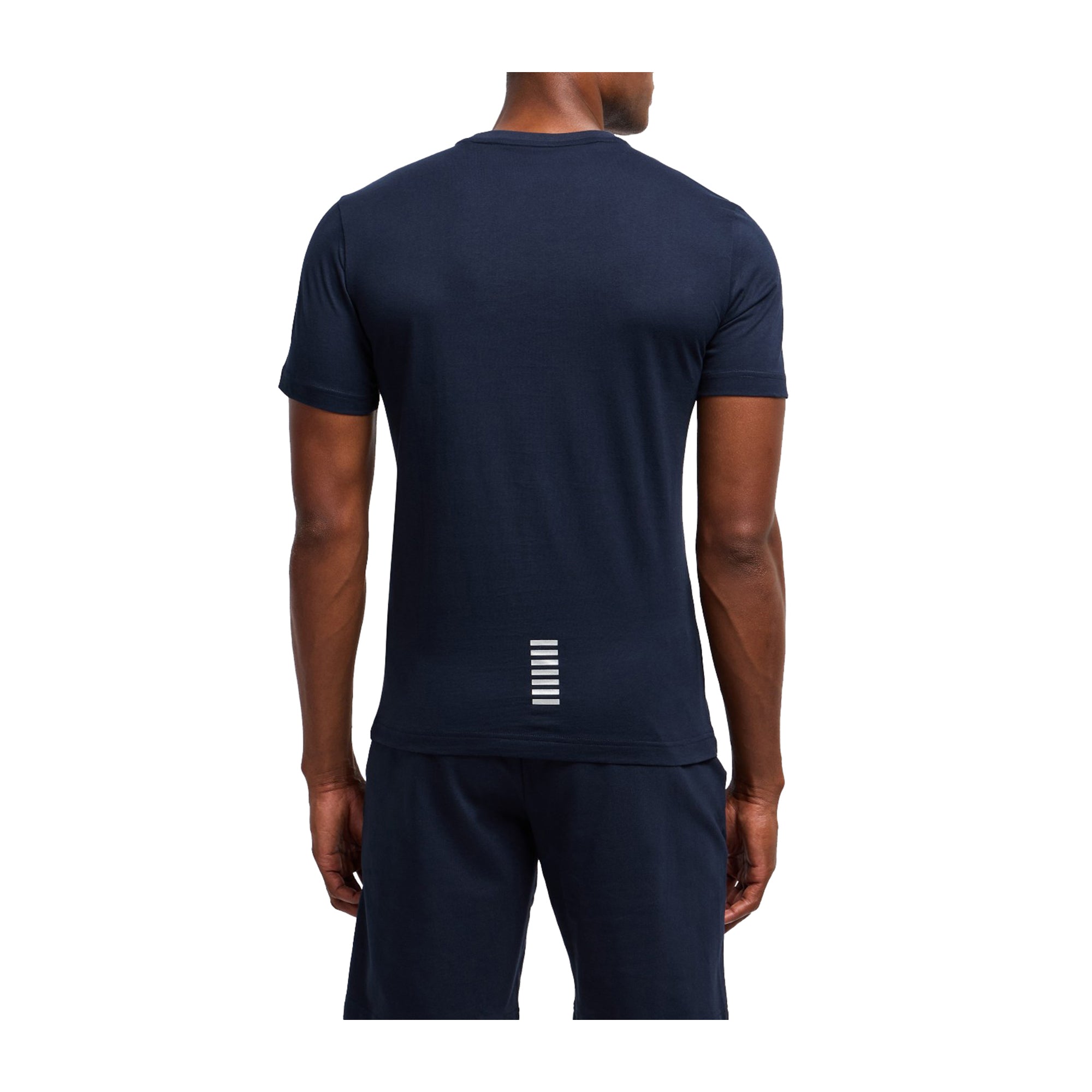 T-shirt Uomo Core Identity, in cotone elasticizzato Blu, con stampa logo sul petto
