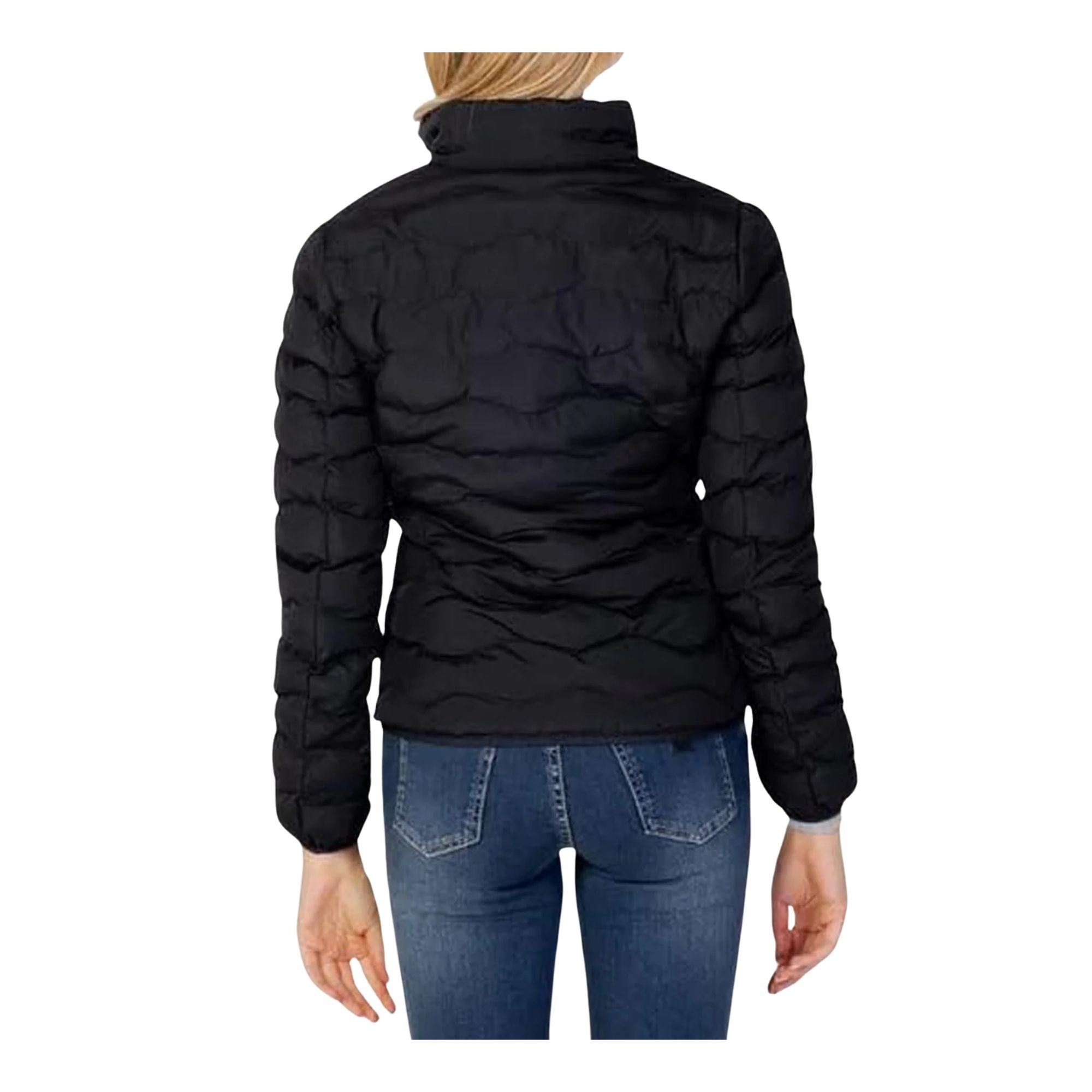 Piumino Donna imbottito, con collo alto ed impunture ondulate