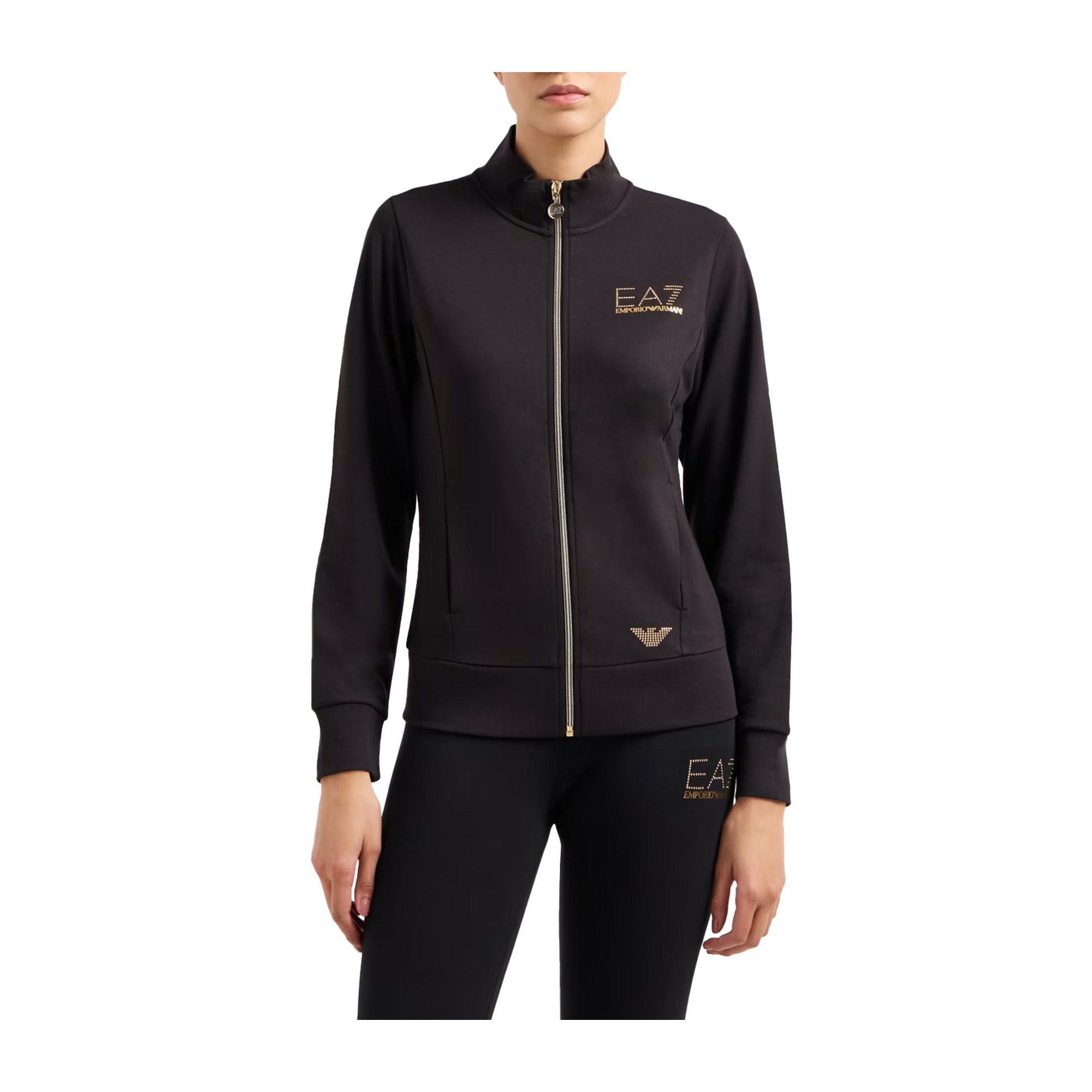 Felpa con zip Evolution stretch Nera