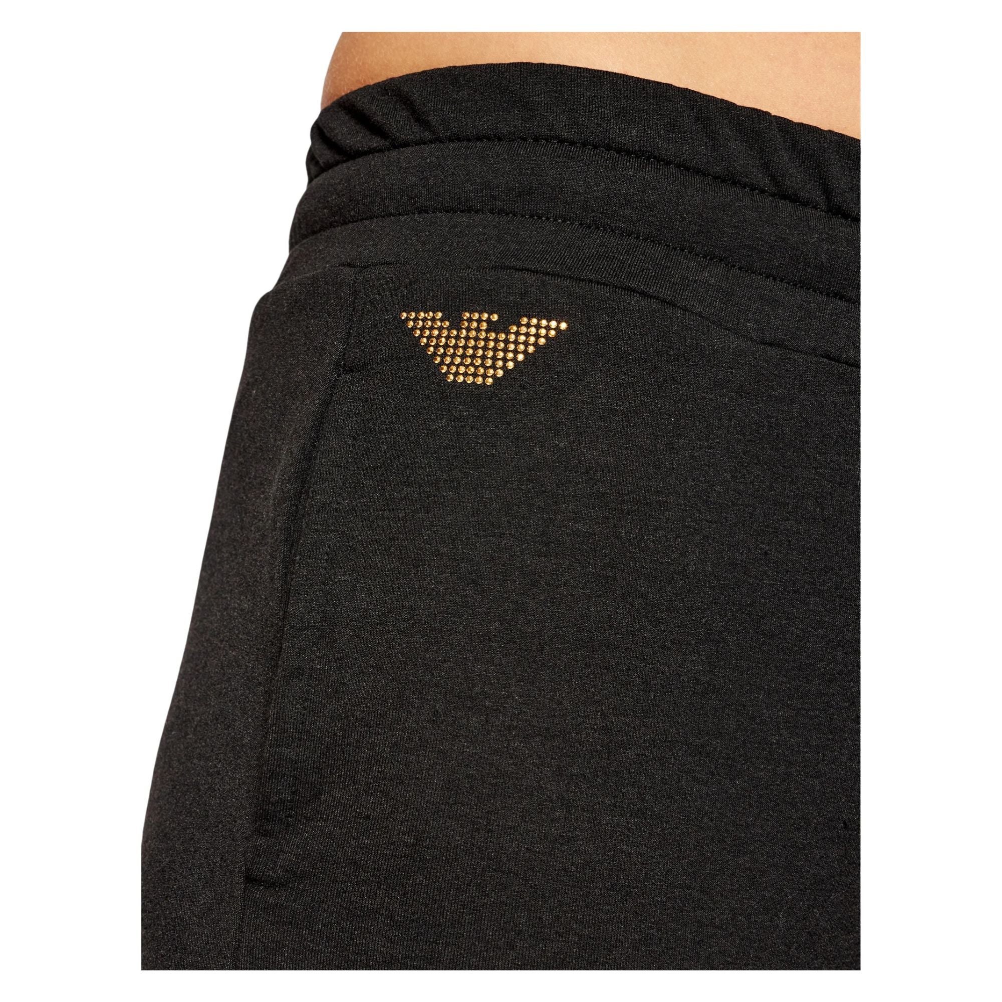 Pantalone Donna Nero, in misto viscosa, con elastico sul fondo