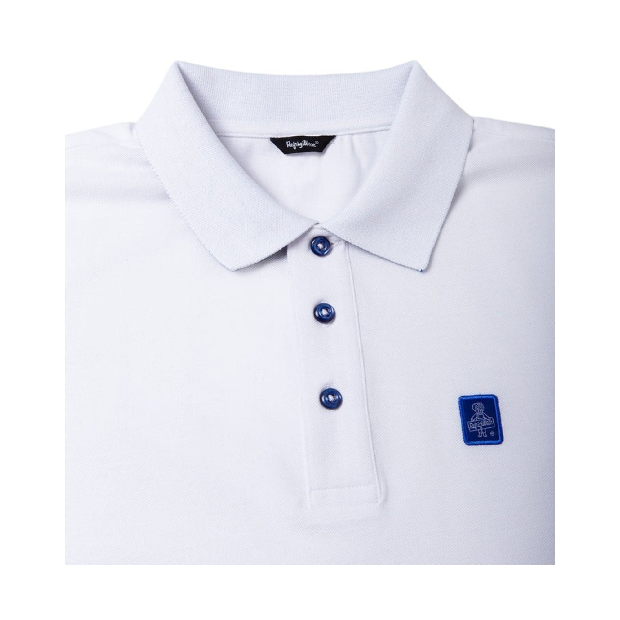 Polo Uomo New Main Bianca in cotone, con scollatura tre bottoni