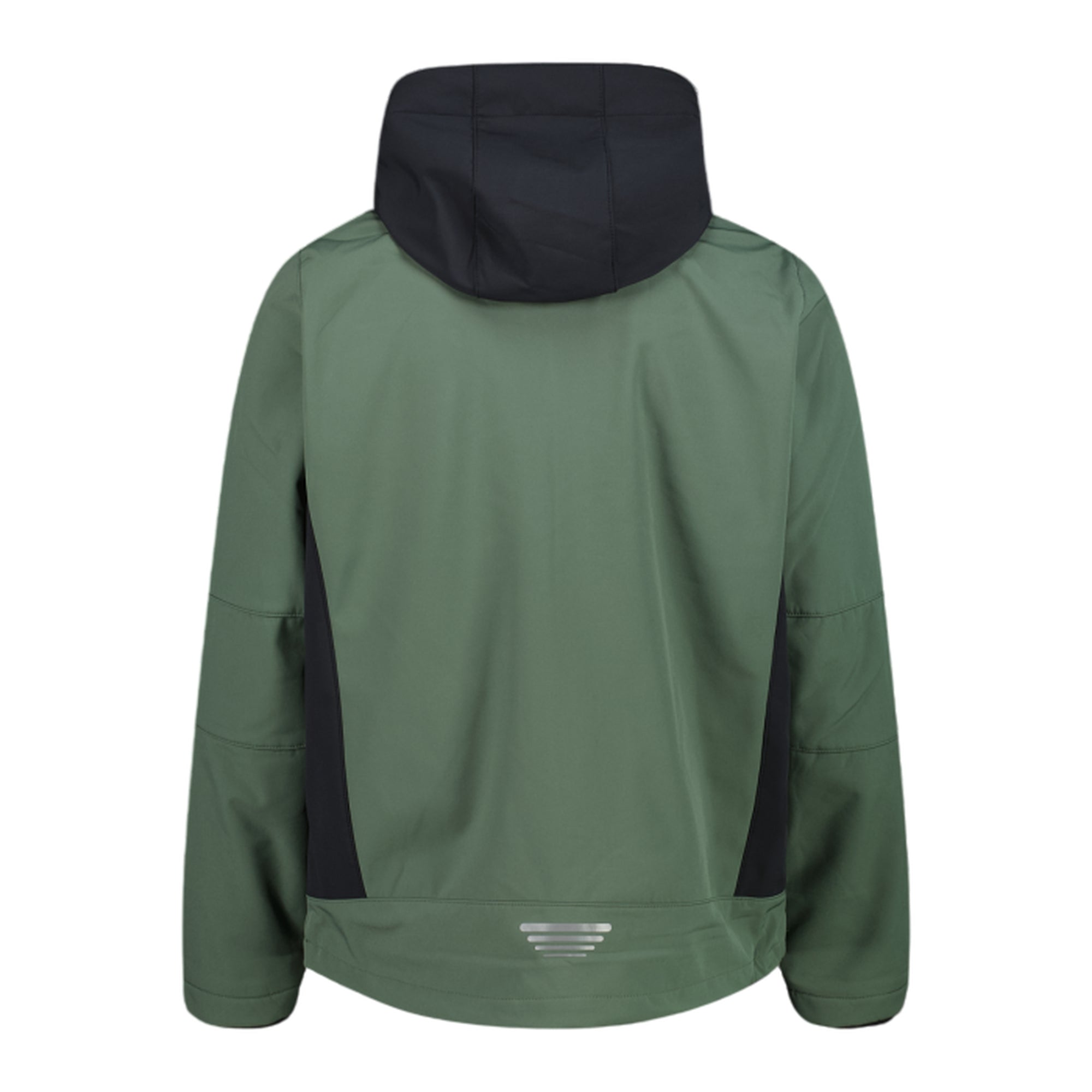 Giacca in softshell Uomo con cappuccio rimovibile Verde retro