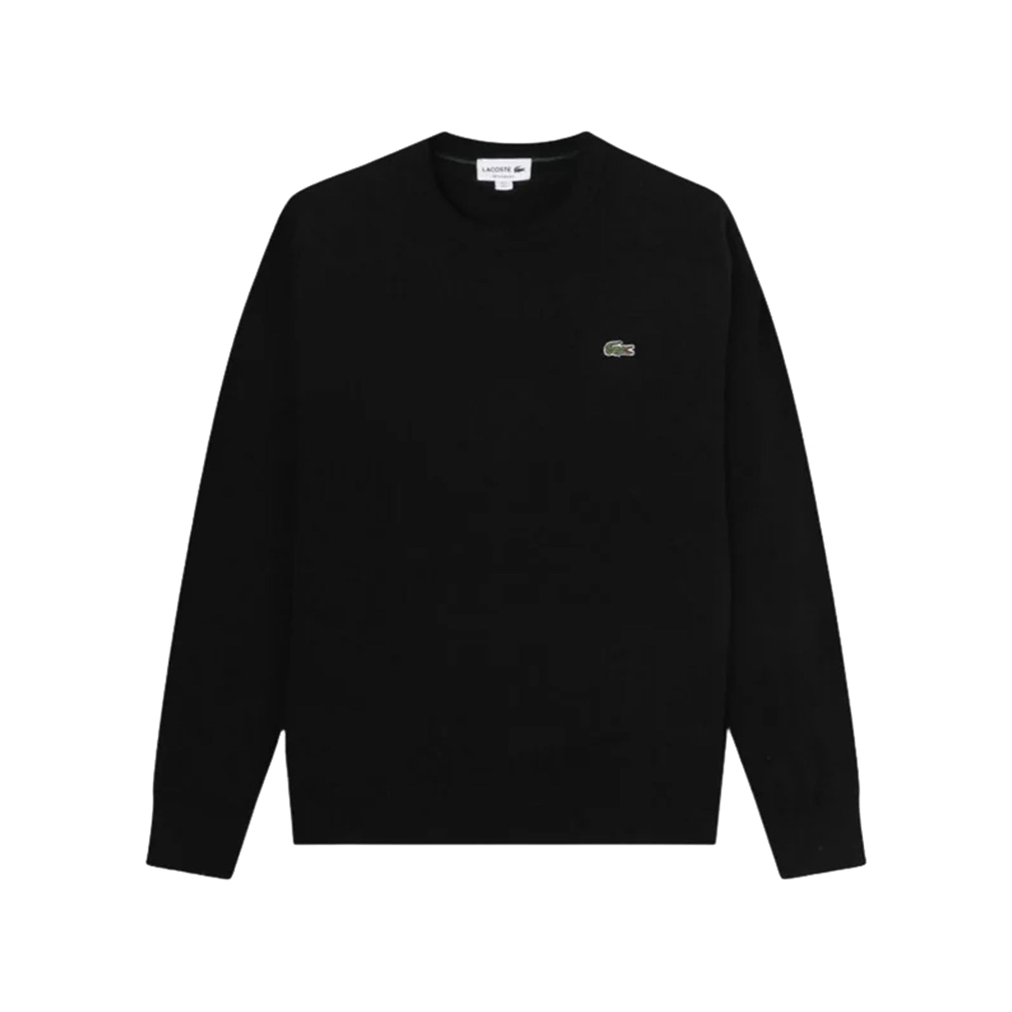 Pullover Uomo Nero in misto cotone, dal design minimal, a girocollo