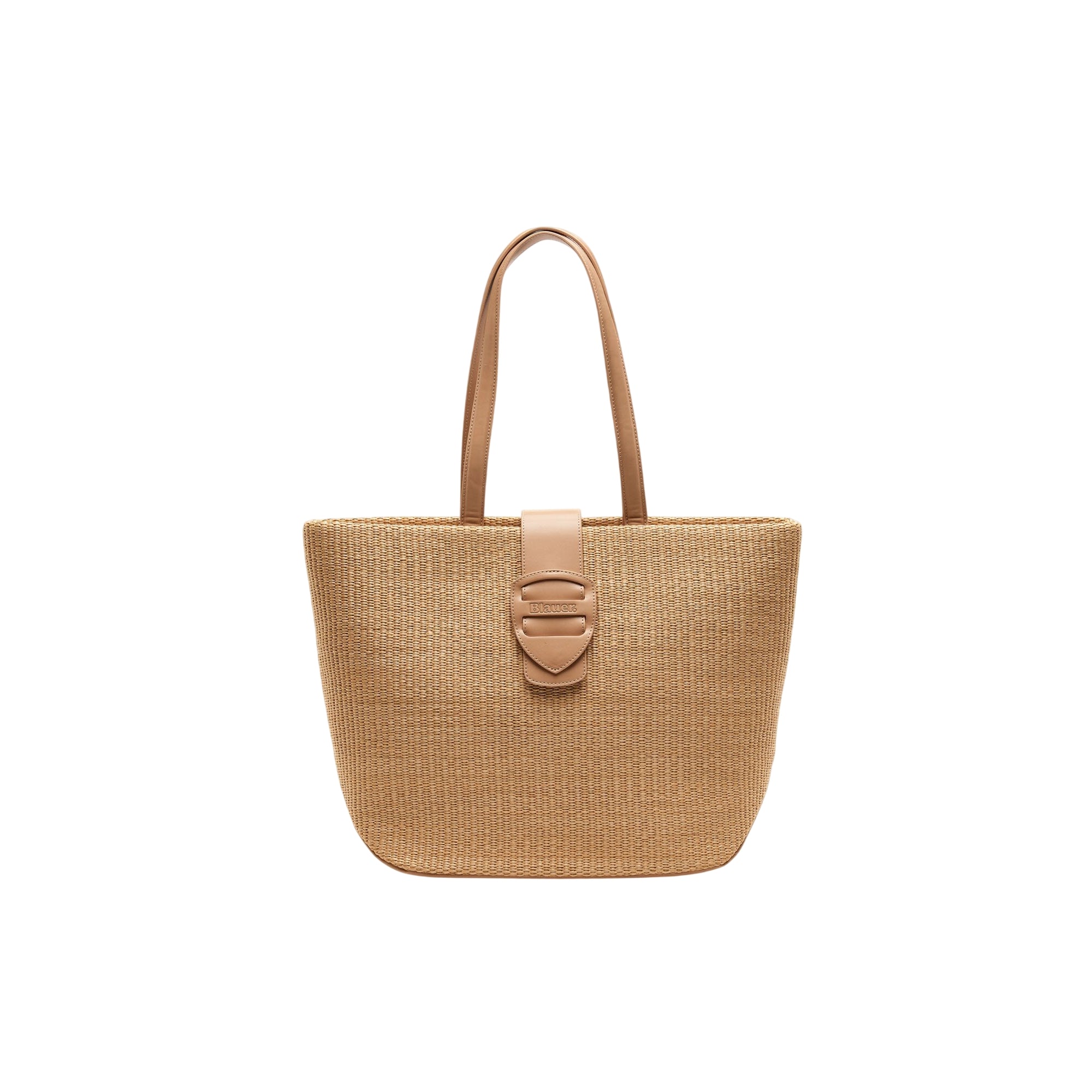 Borsa a spalla Tote in rafia Beige