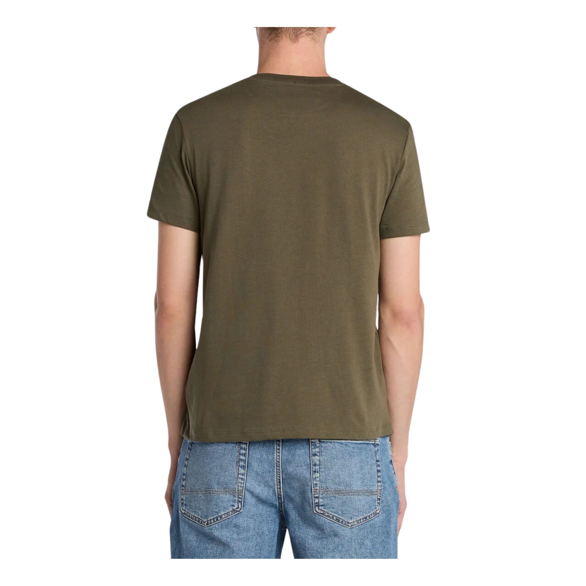 T-shirt Uomo modello Dunstan River Verde, con micro logo ricamato