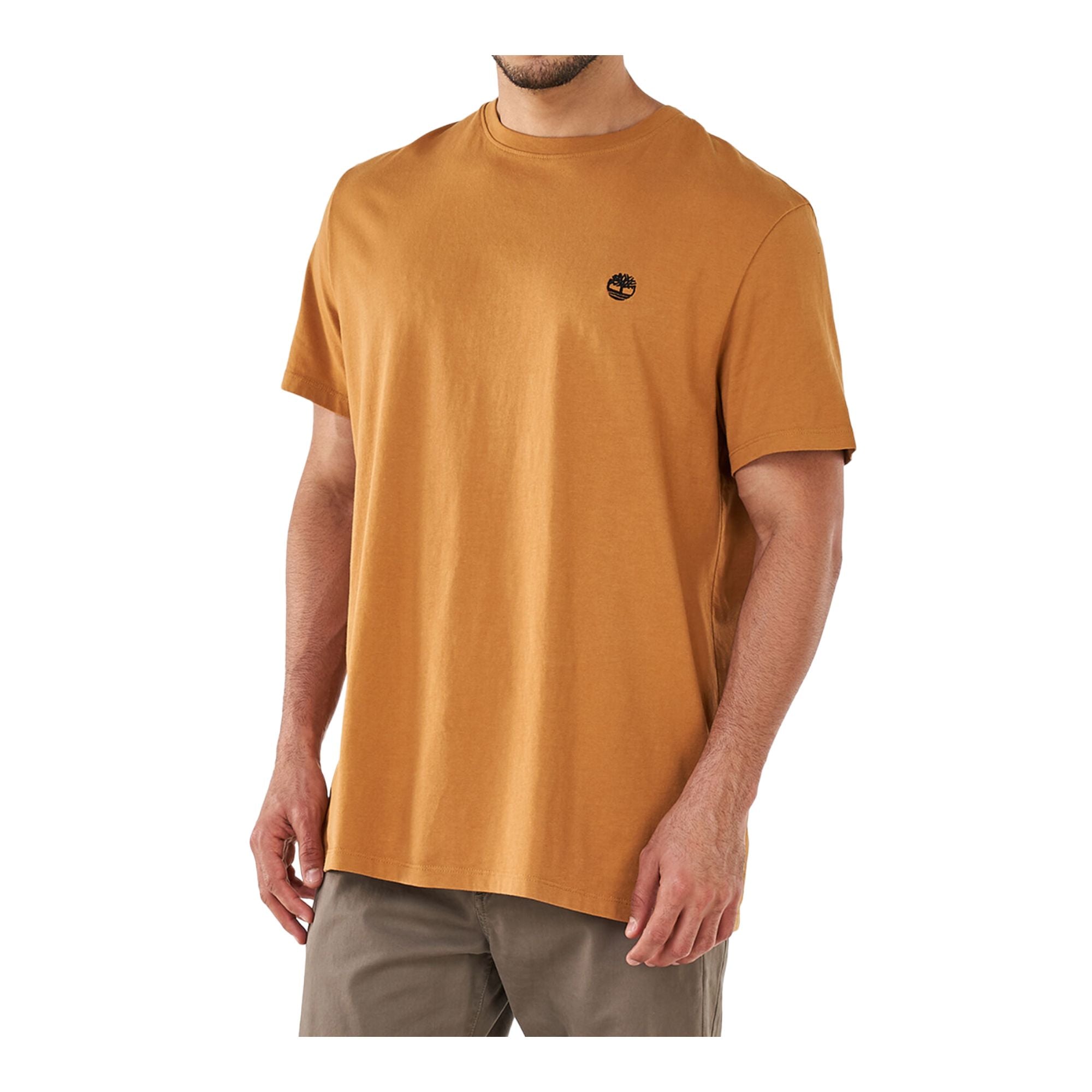 T-shirt Uomo Gialla, con ricamo logo sul petto e fit regolare