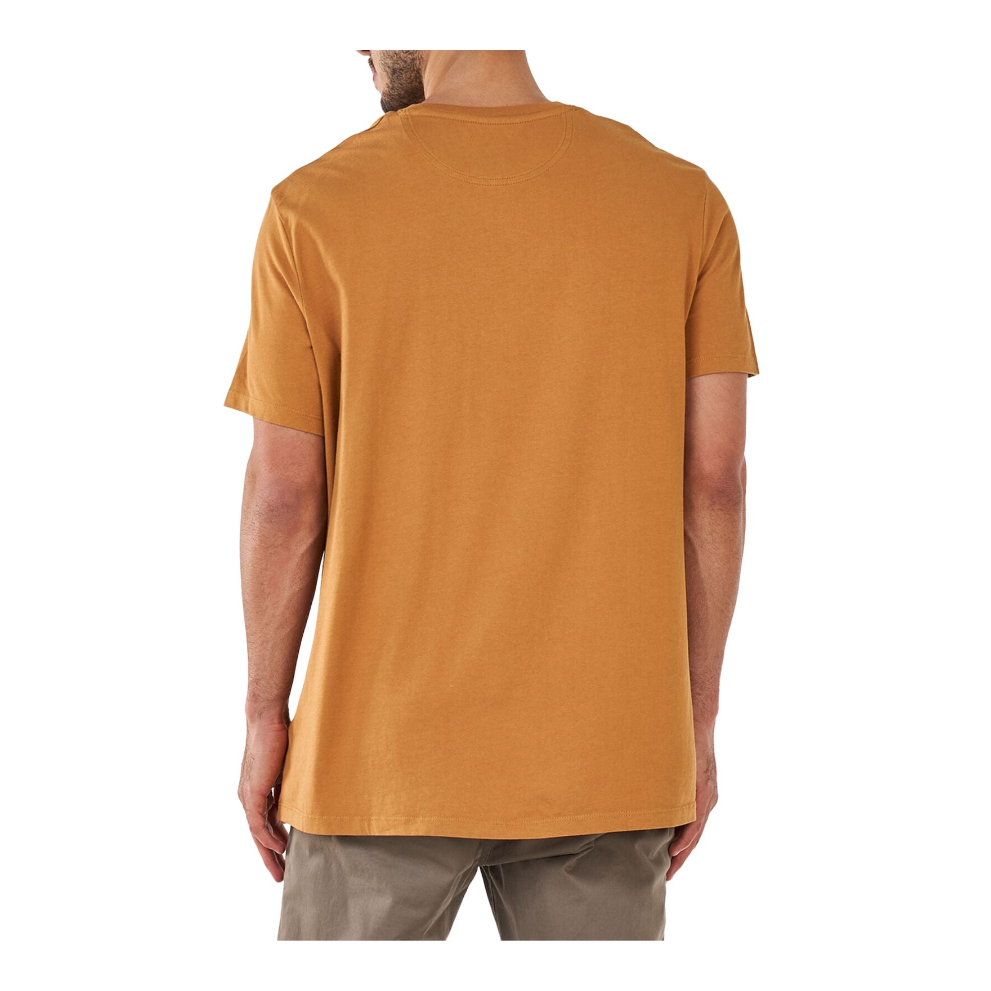 T-shirt Uomo Gialla, con ricamo logo sul petto e fit regolare