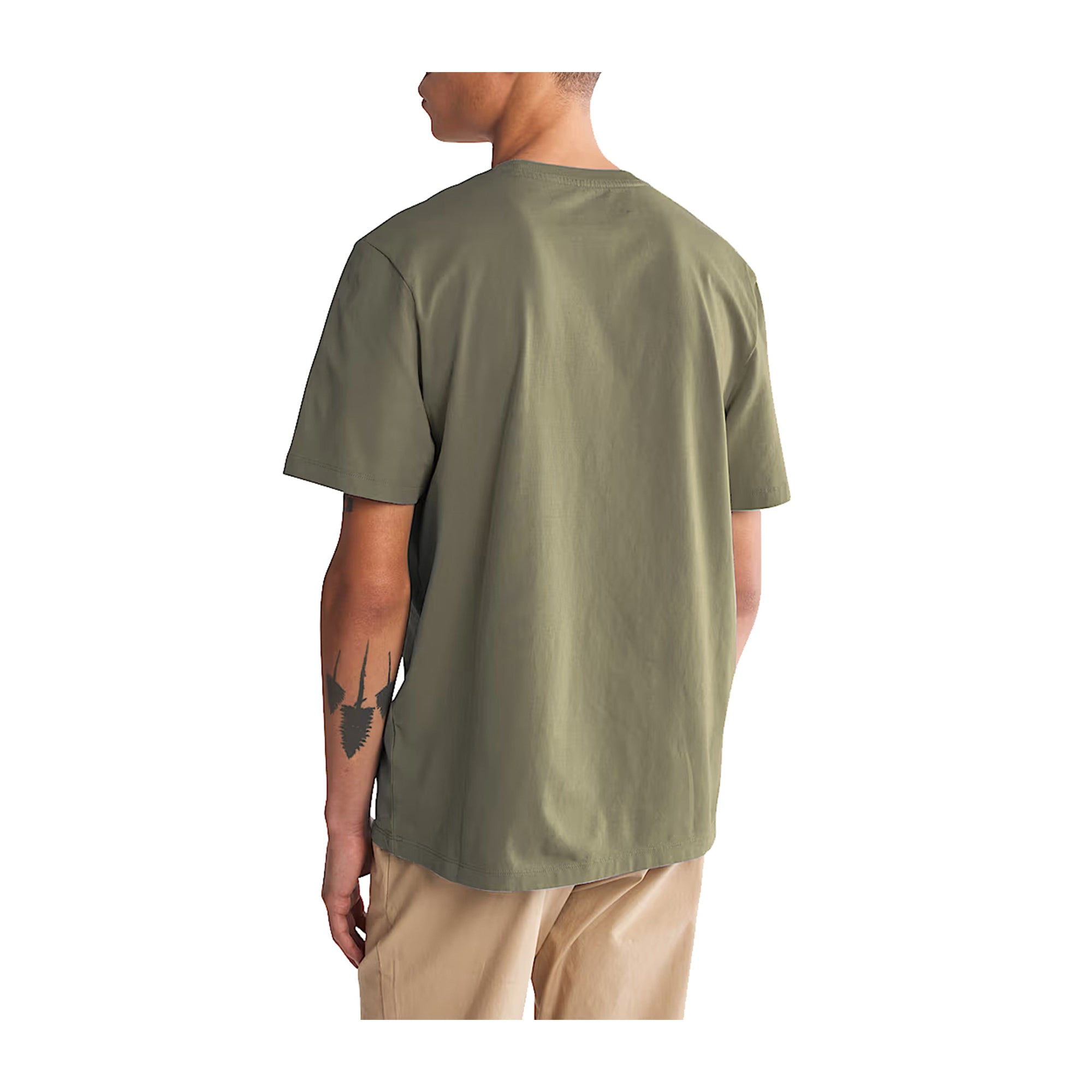 T-shirt Uomo Kennebec River Verde in cotone, a girocollo