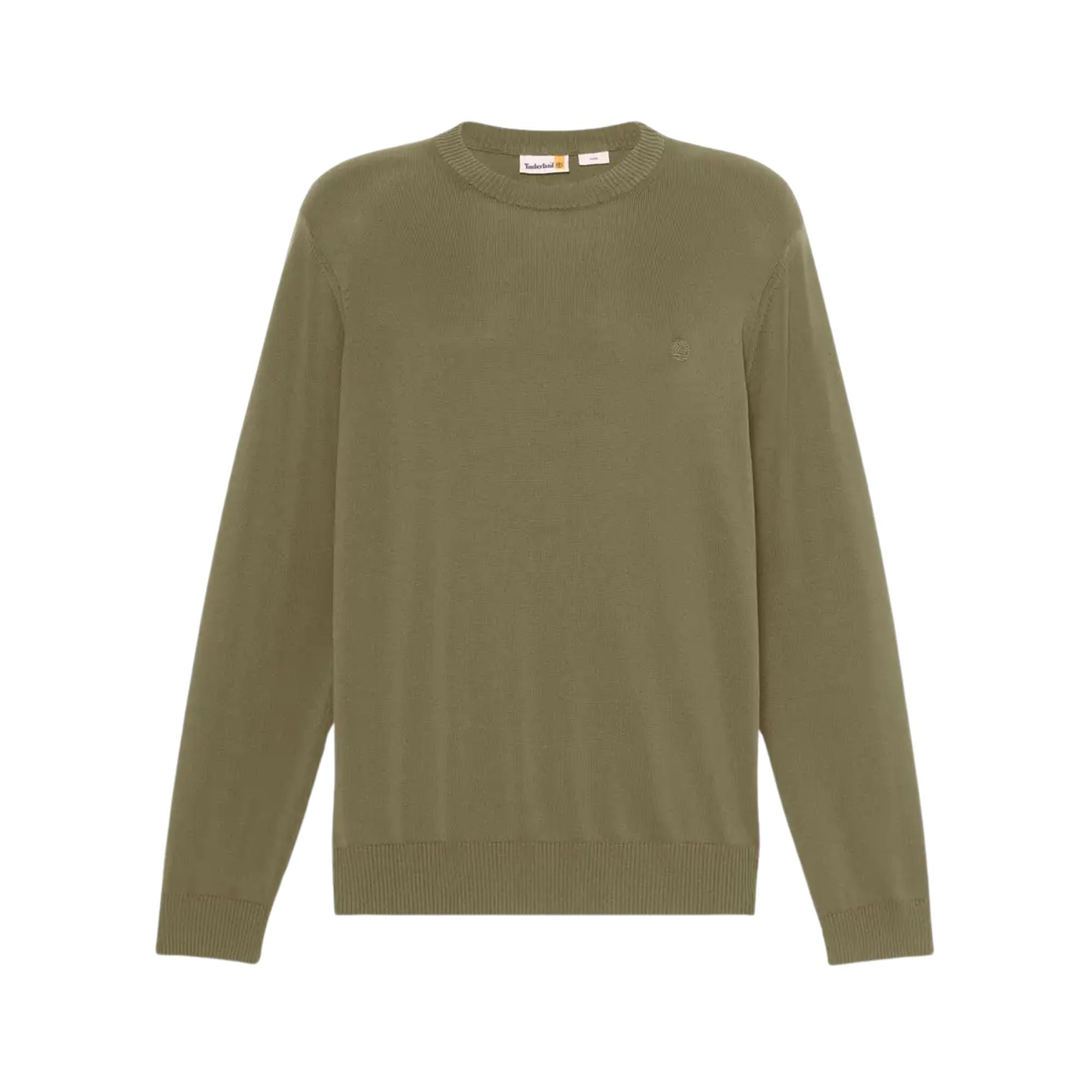 Maglia Uomo Verde, in filo di cotone con scollo a costine
