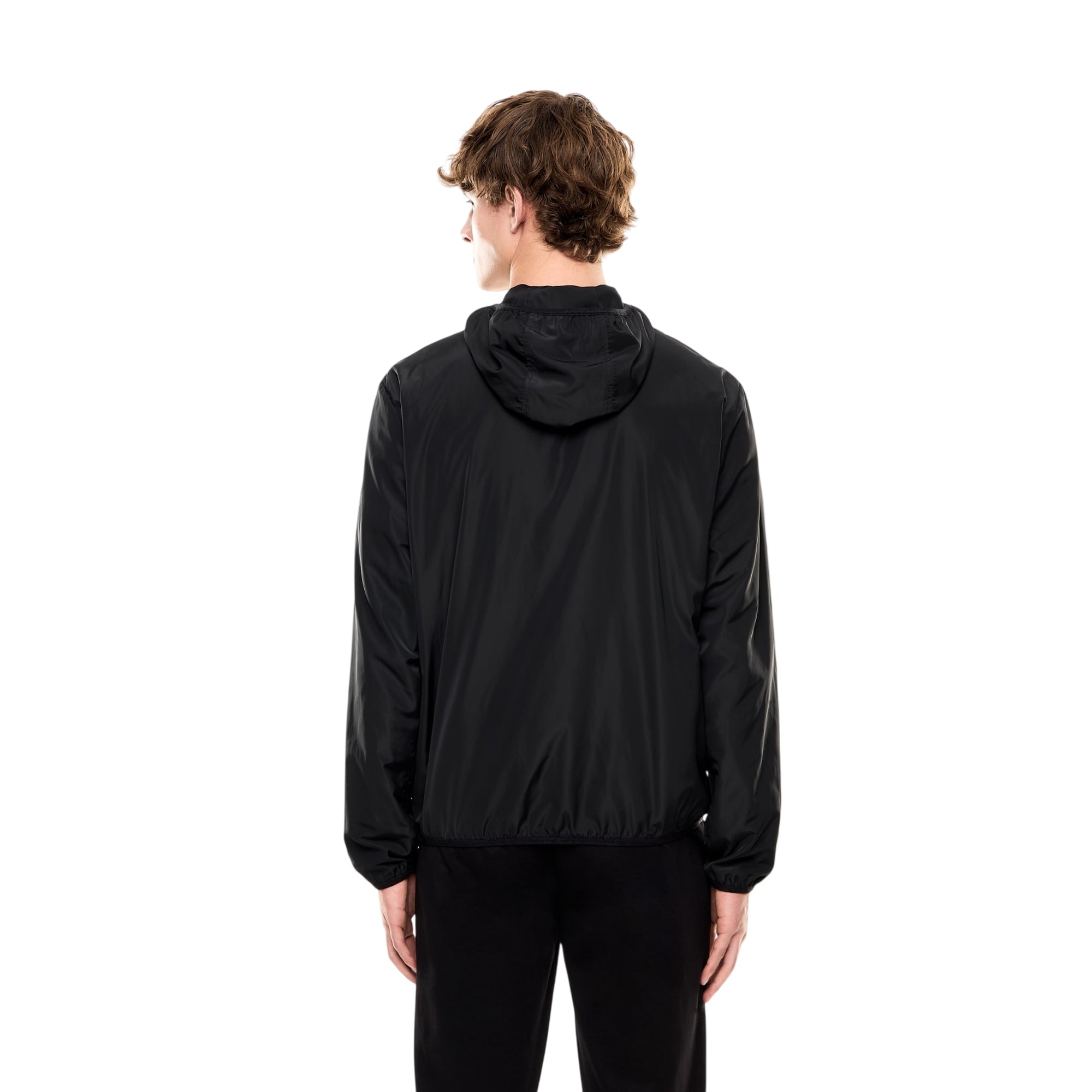 Giacca Uomo Nera in nylon con logo
