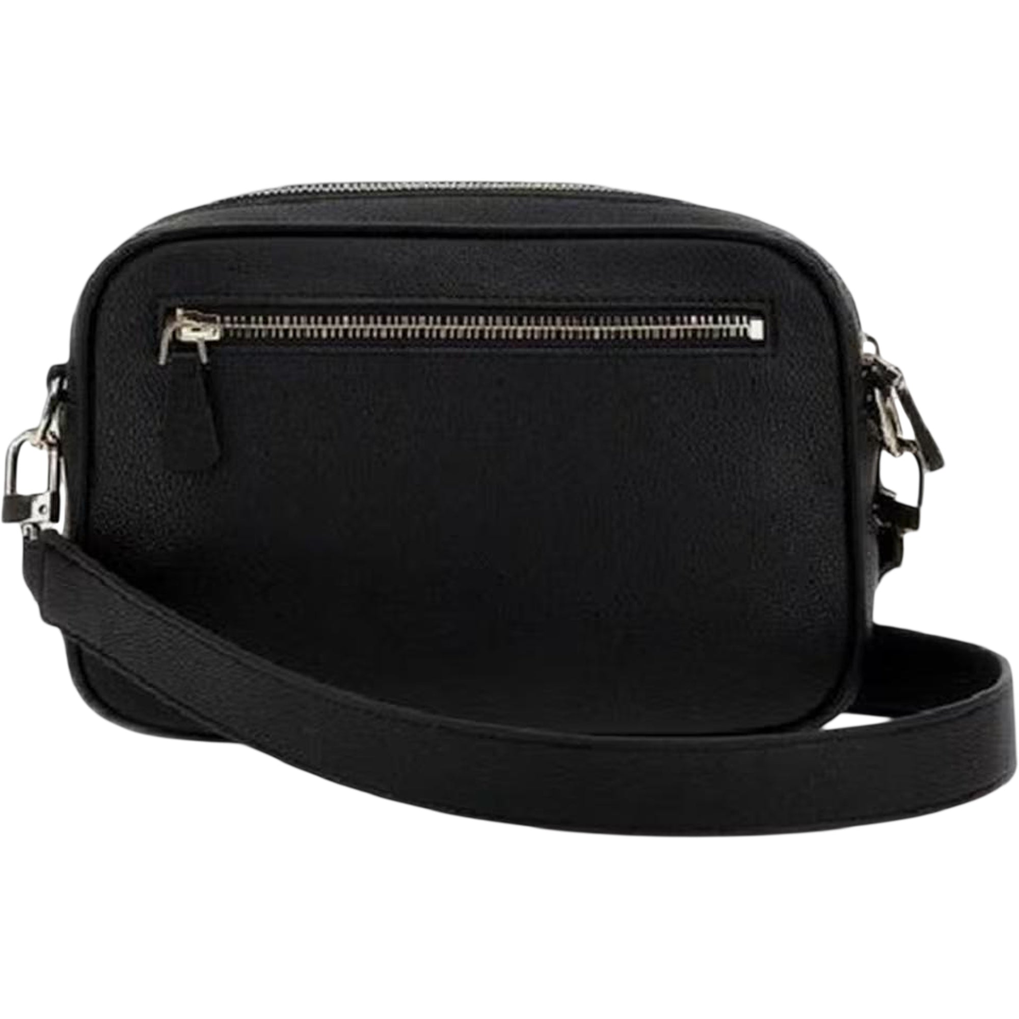 Borsa a tracolla Donna con tasca zip retro Nero retro