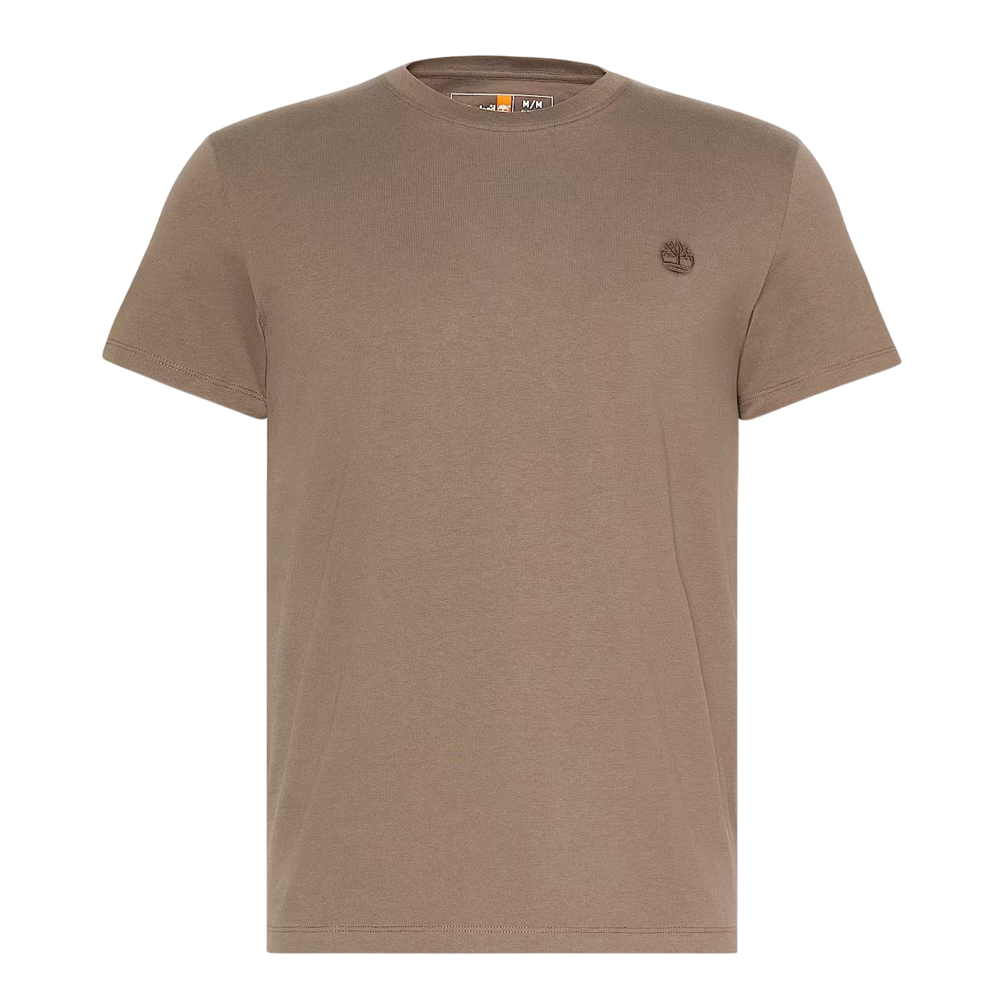 T-shirt Uomo Dunstan River Marrone, con scollatura girocollo e logo ad albero