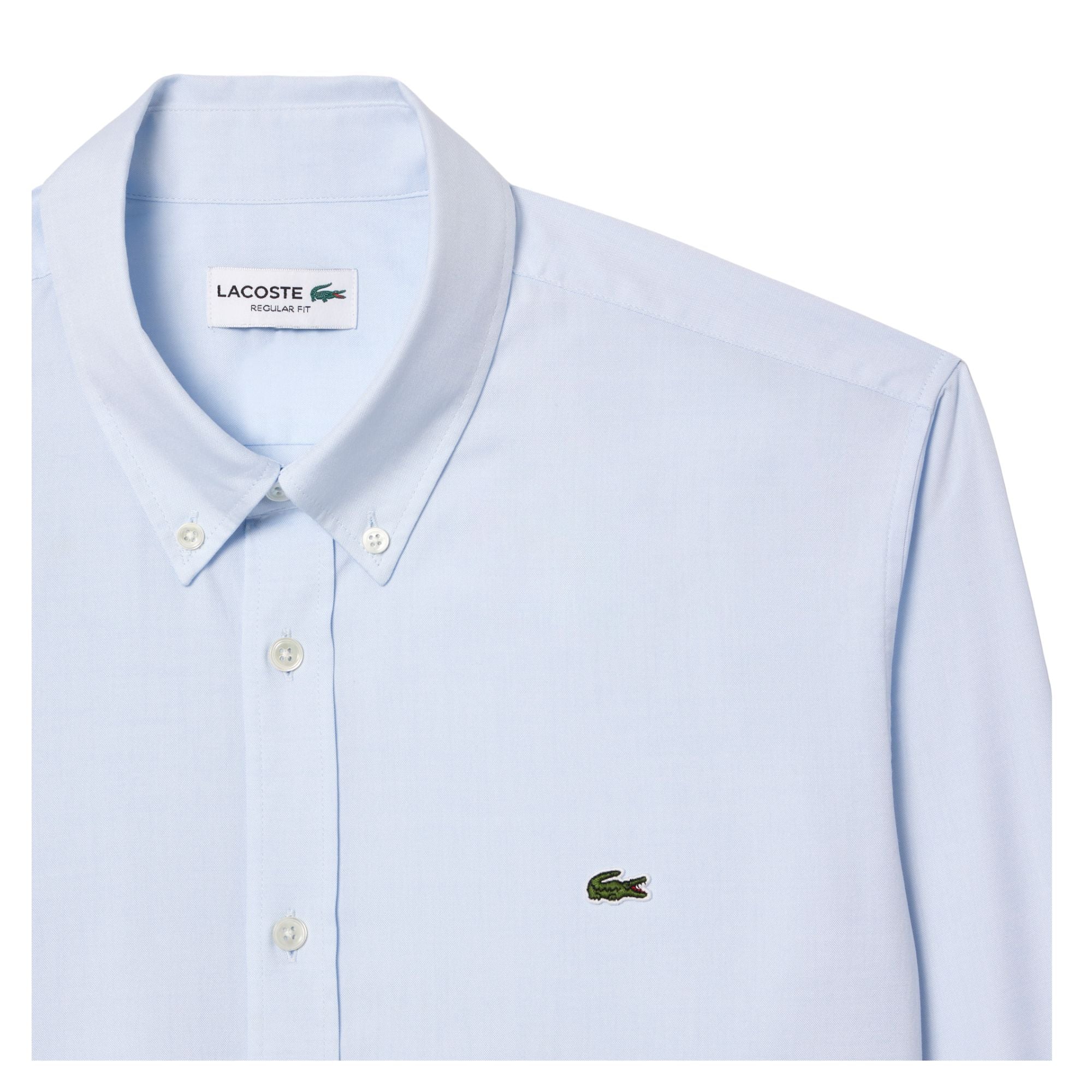 Camicia Uomo realizzata in puro cotone Celeste, dal fit regolare, con maniche lunghe