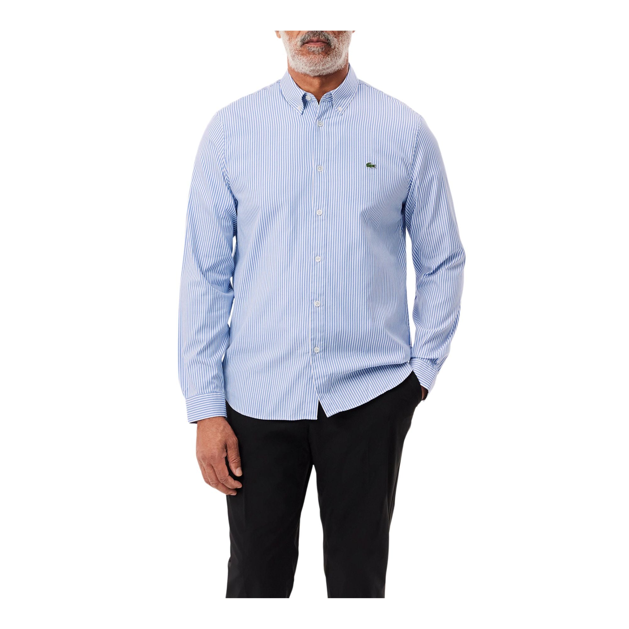 Camicia Uomo con colletto corto dotato di bottoni e motivo a righe