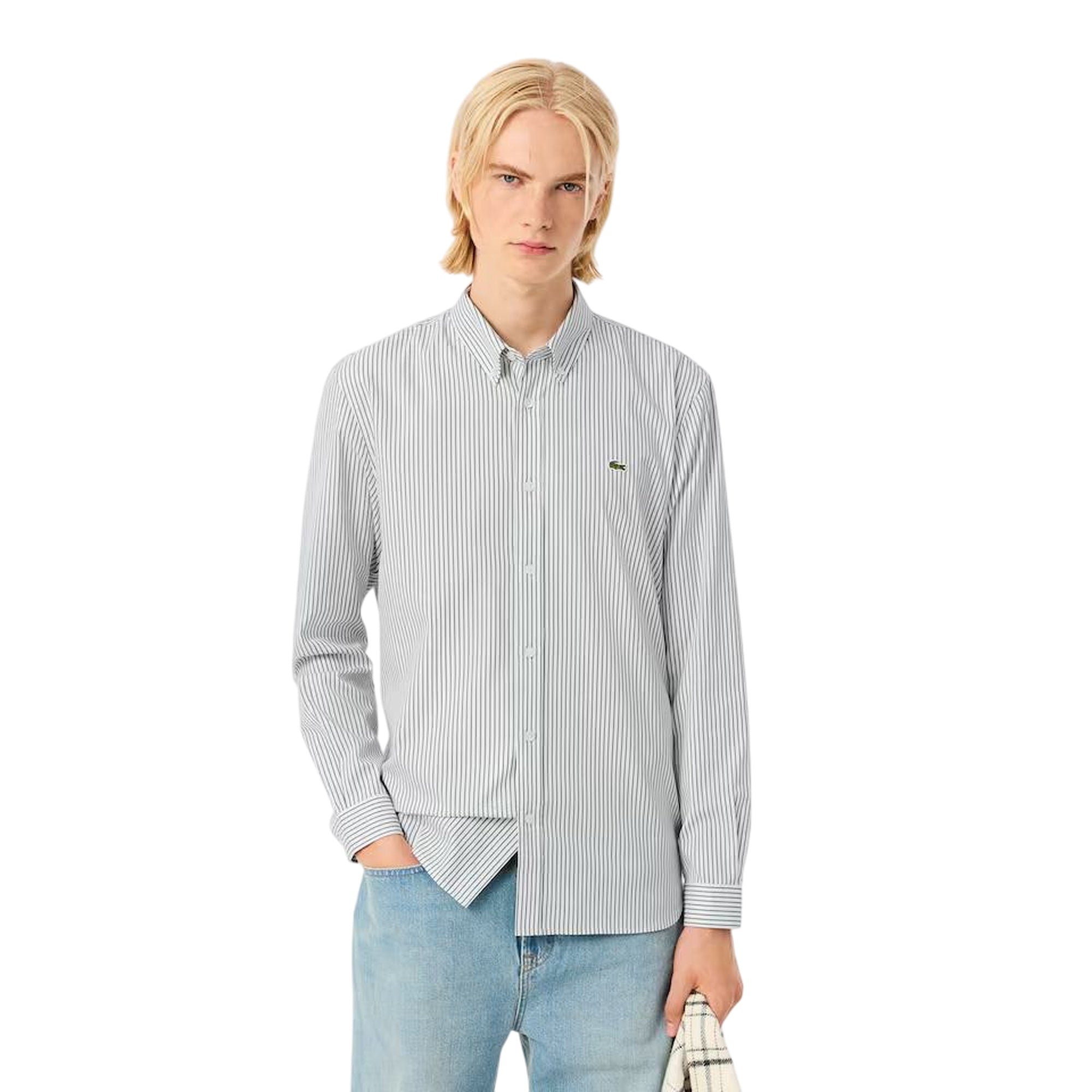 Camicia regular fit a righe Pinpoint
