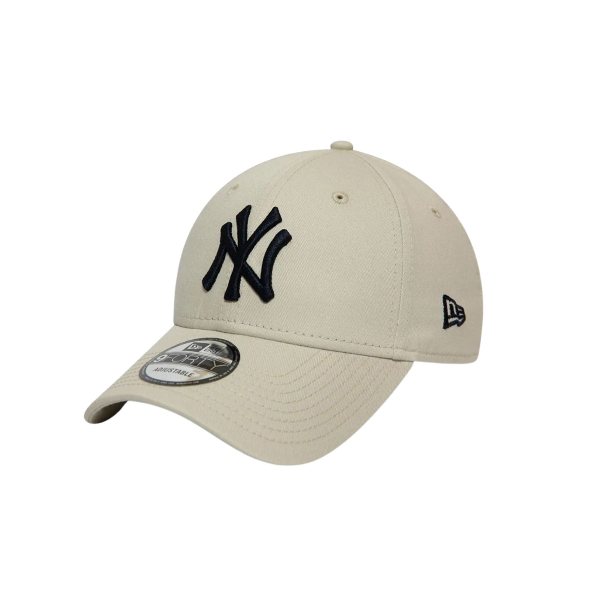 Cappello Unisex beige, con visiera rigida e logo Yankees frontale nero