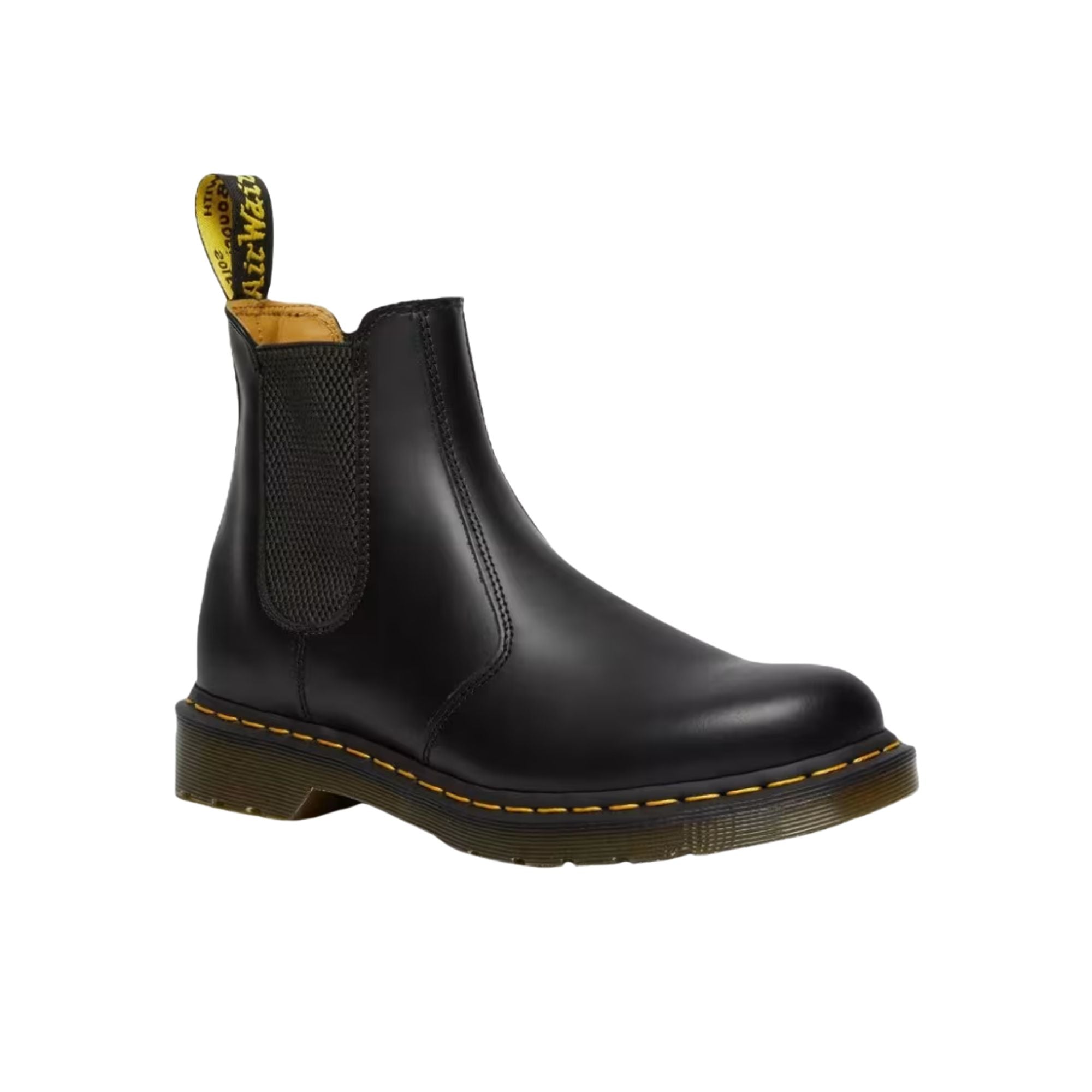 Stivaletto Unisex Chelsea Nero con cuciture a contrasto