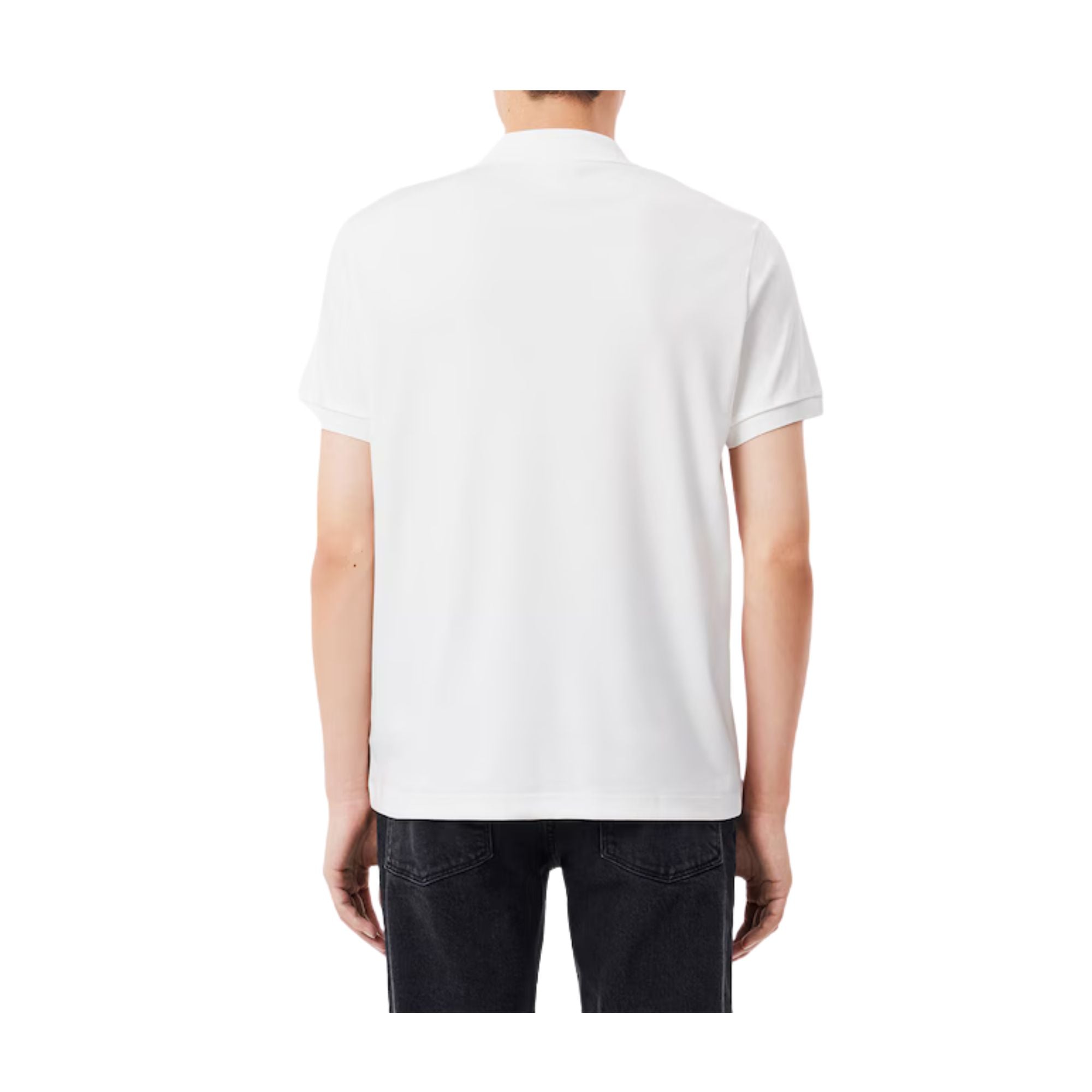 Polo Uomo Bianco in Cotone Pima modello retro