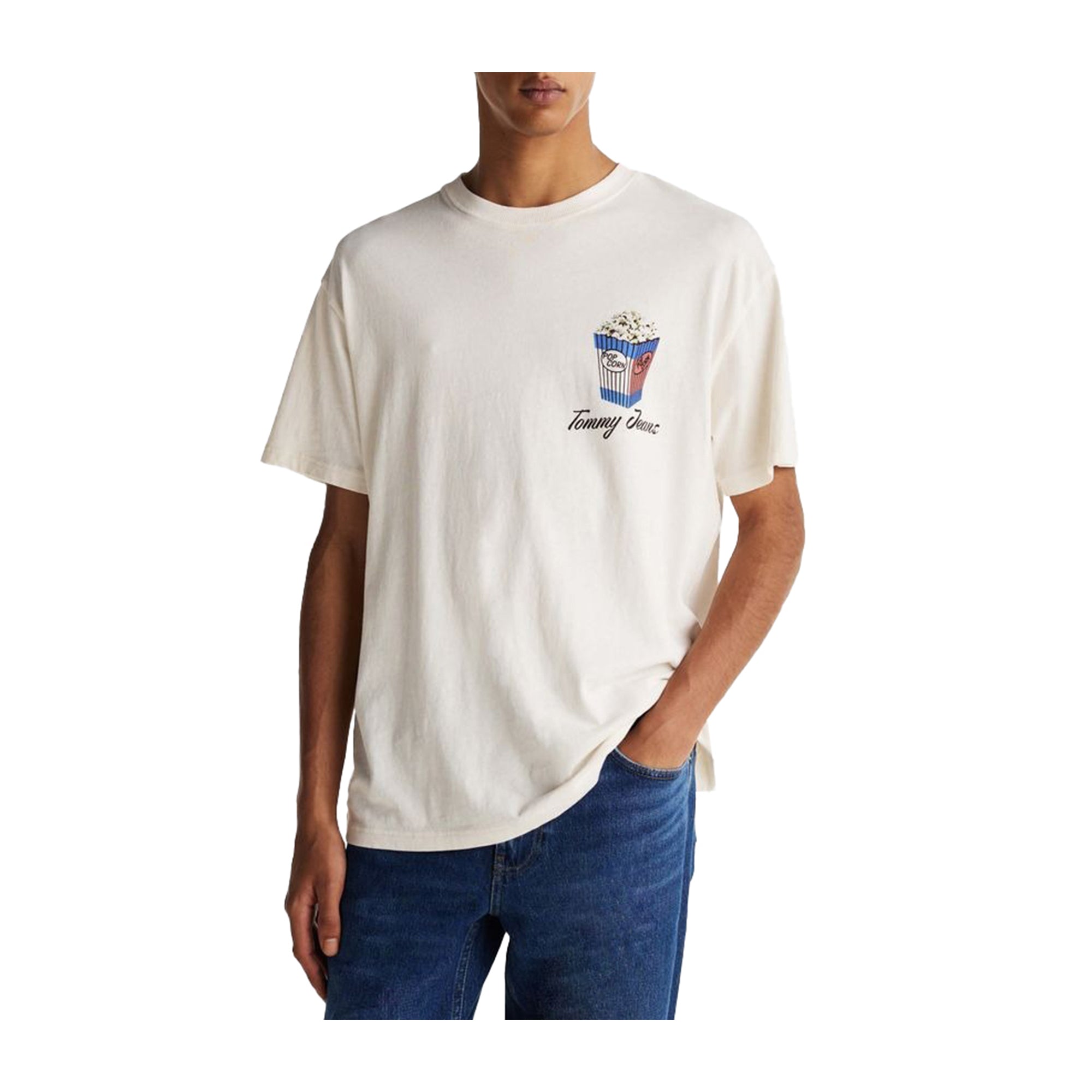 T-shirt Uomo Relaxed Bianca con Maxi Stampa