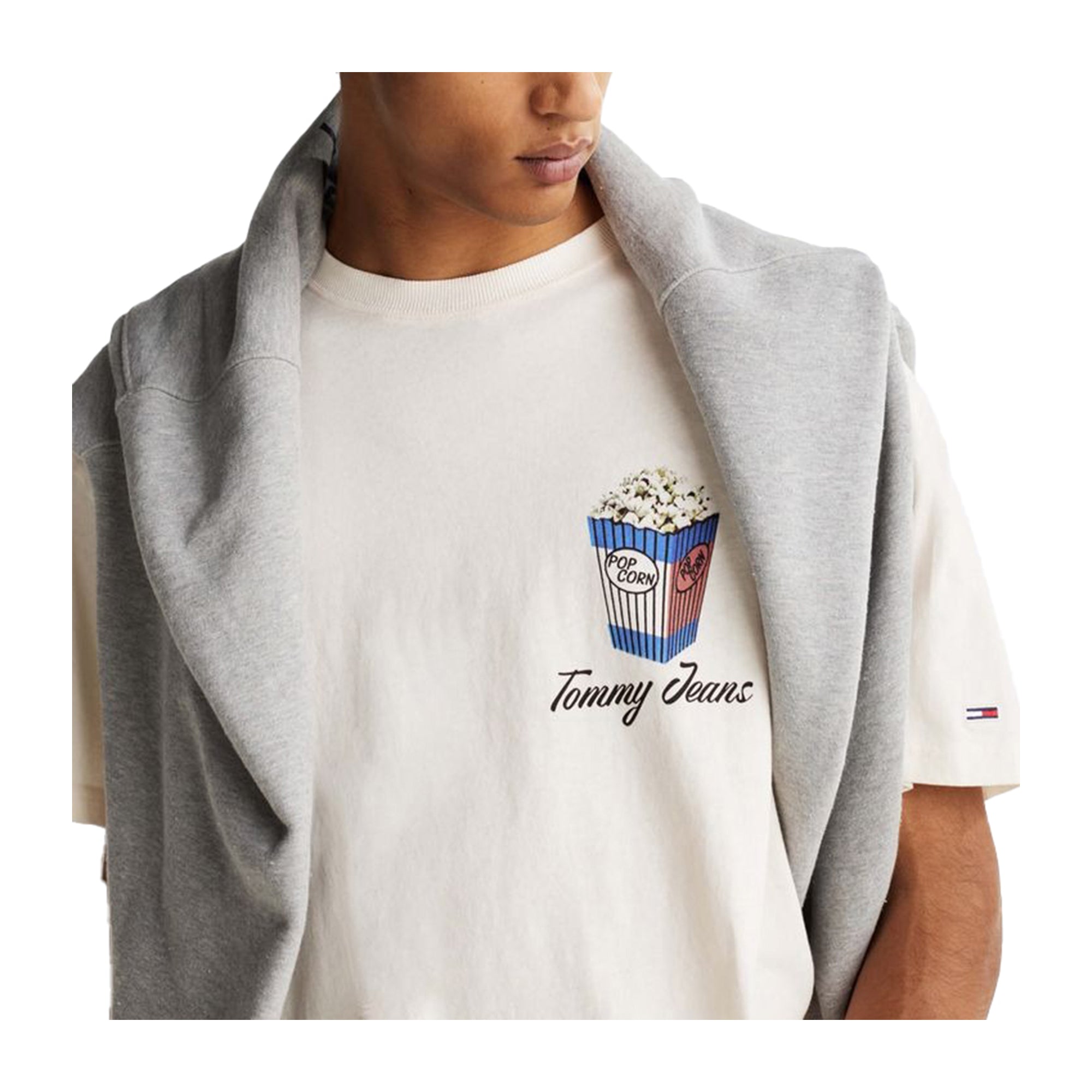 T-shirt Uomo Relaxed Bianca con Maxi Stampa