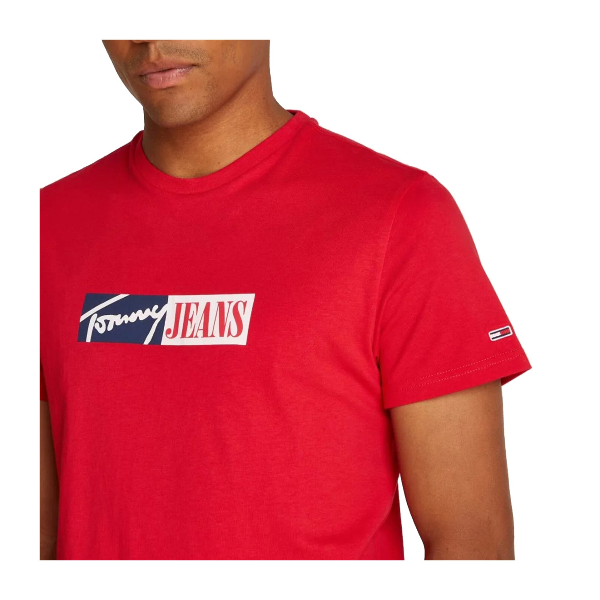 T-shirt Uomo Rossa con grafica logo frontale