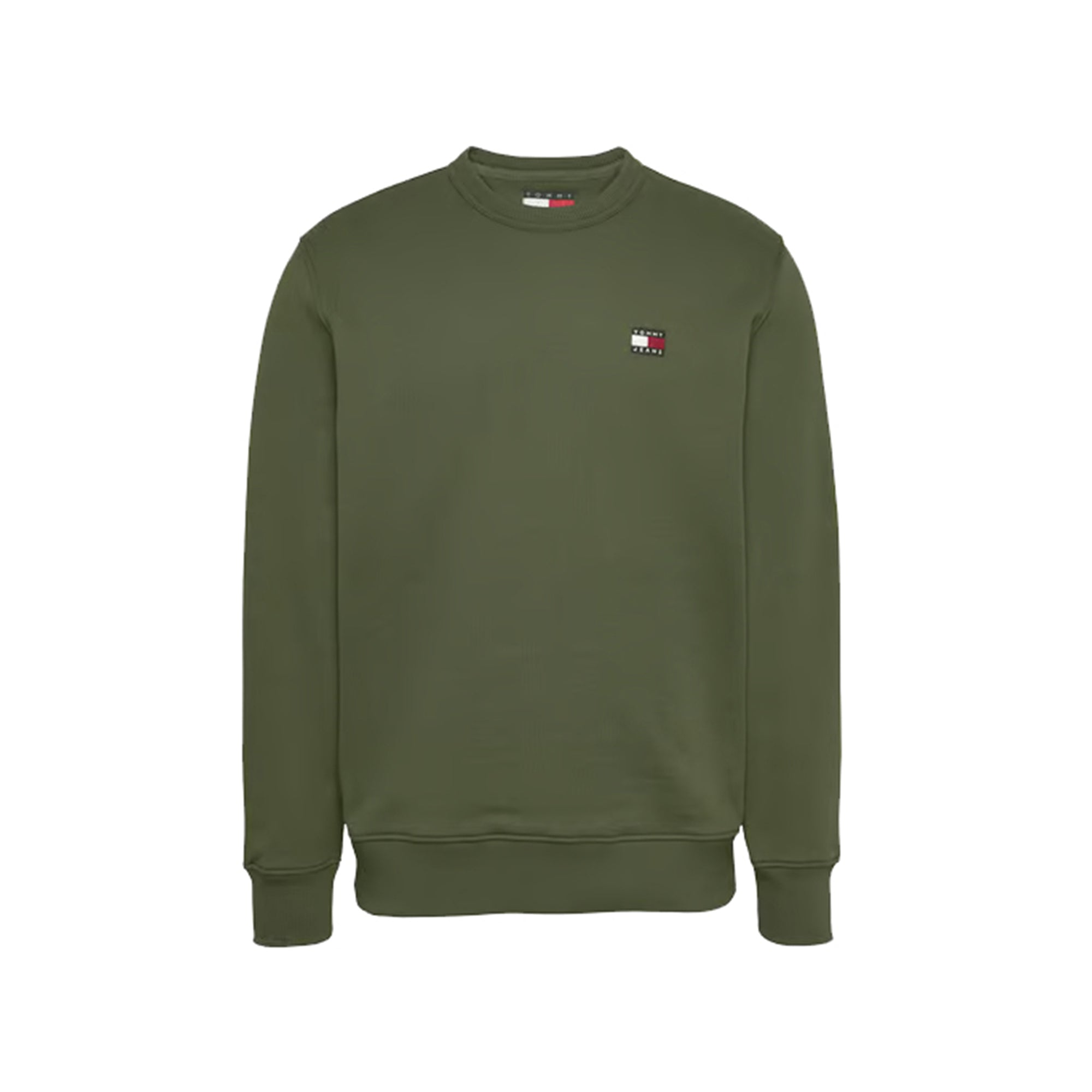 Felpa Uomo Girocollo in spugna Verde oliva