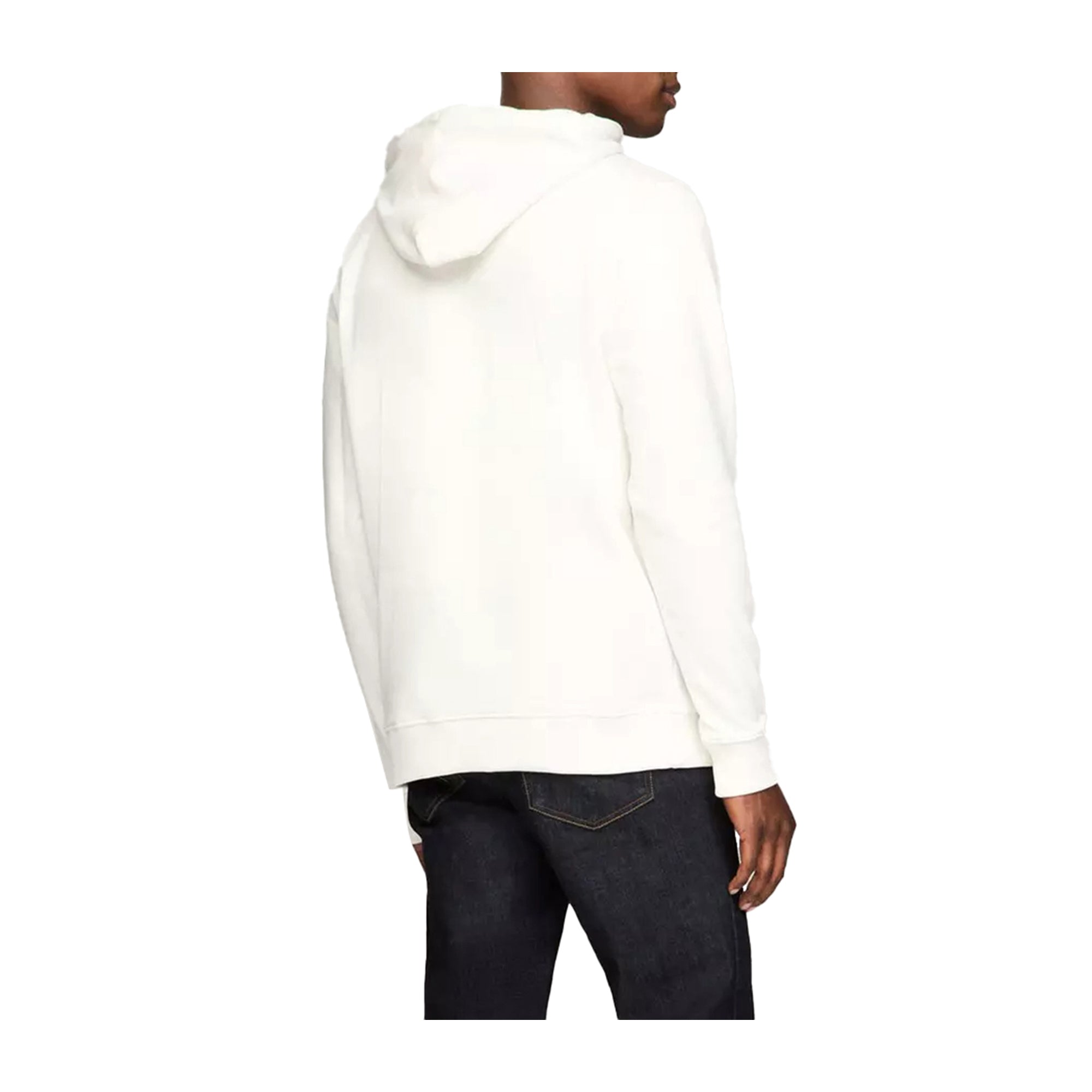 Felpa Uomo con cappuccio e logo grafico Bianco