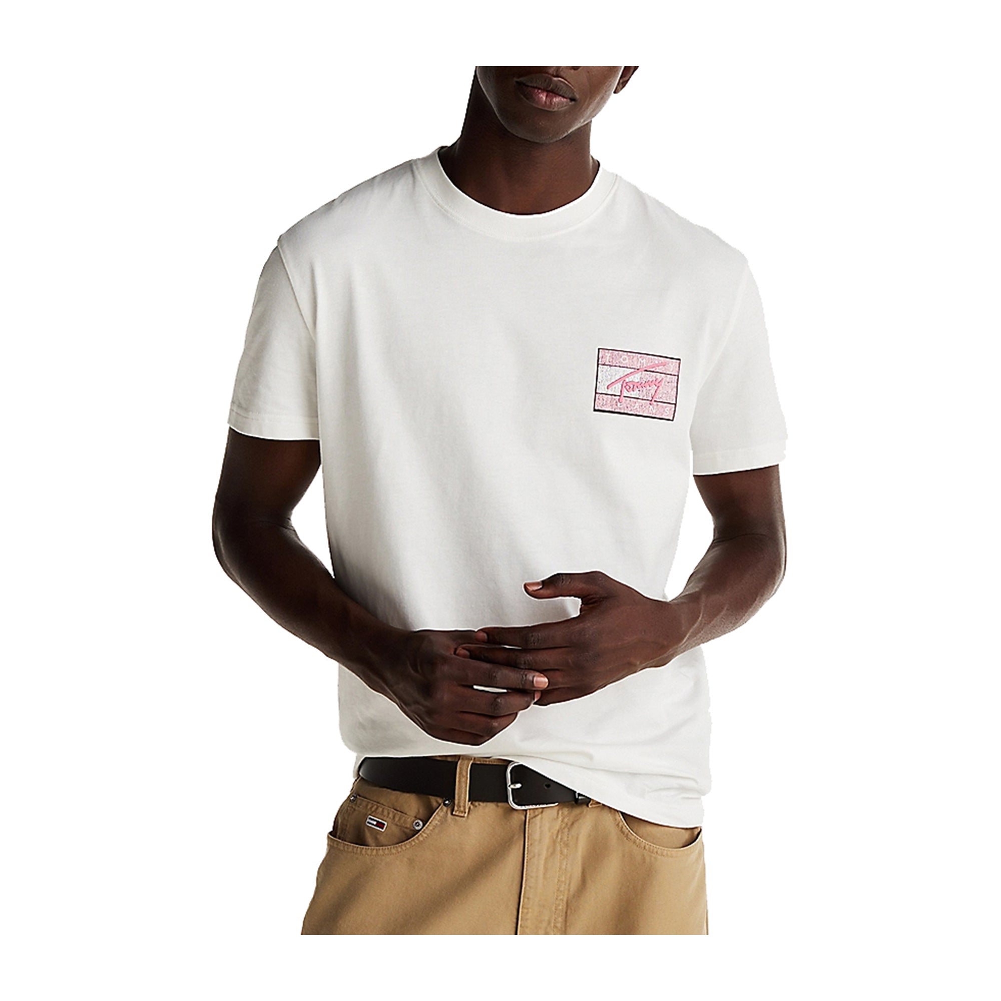 T-shirt Uomo Signature con logo sul retro Bianco