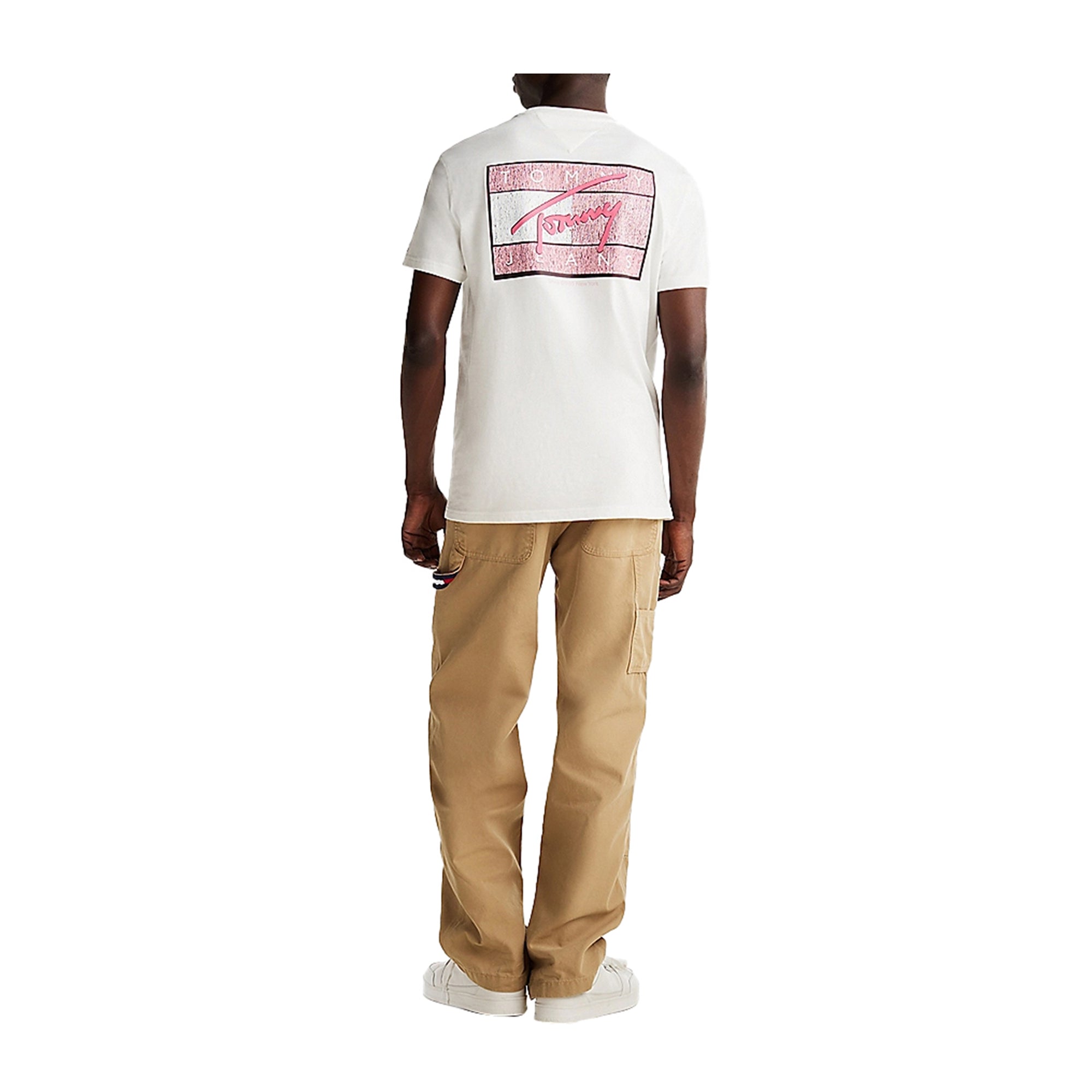 T-shirt Uomo Signature con logo sul retro Bianco