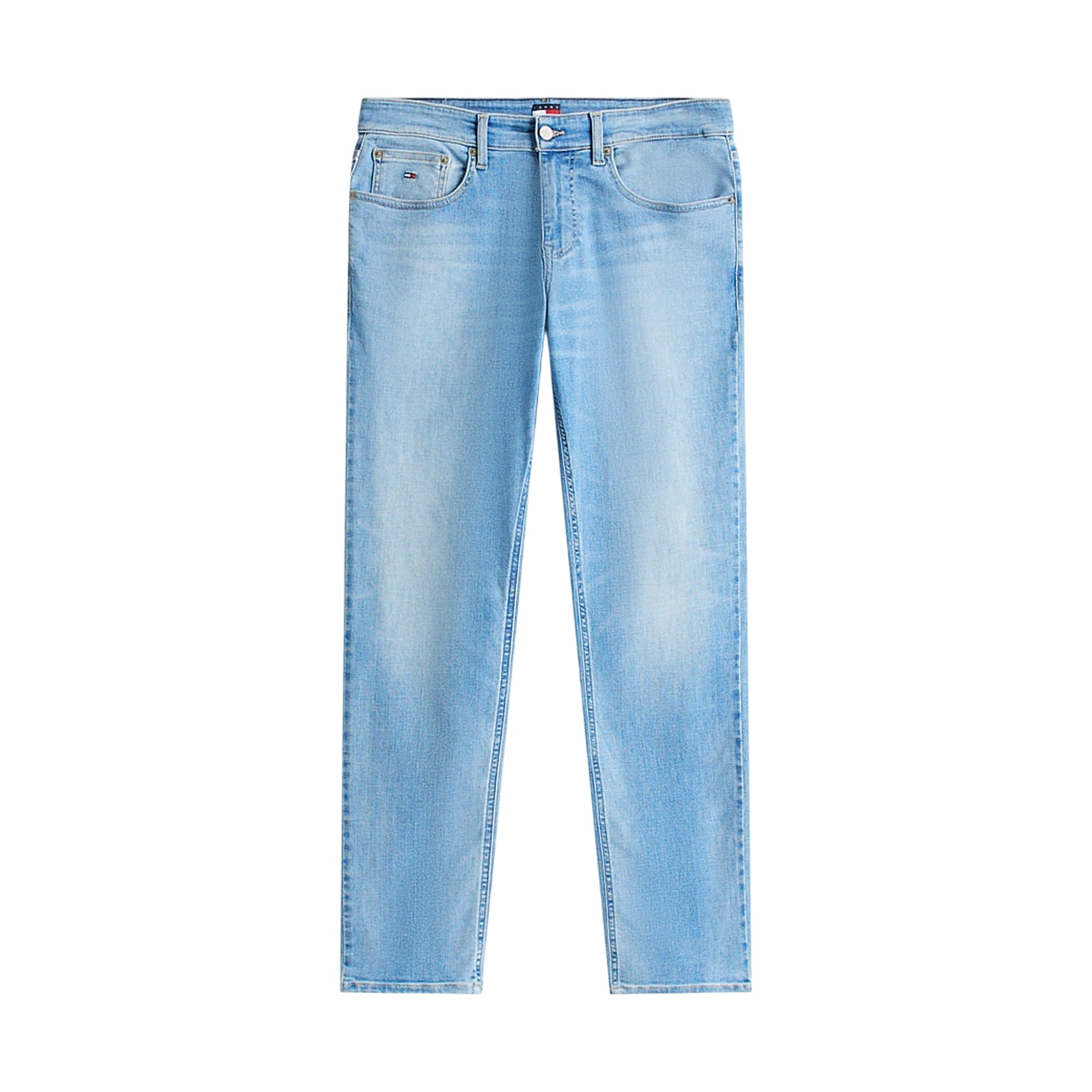 Jeans Uomo cinque tasche, dal lavaggio chiaro con vestibilità slim