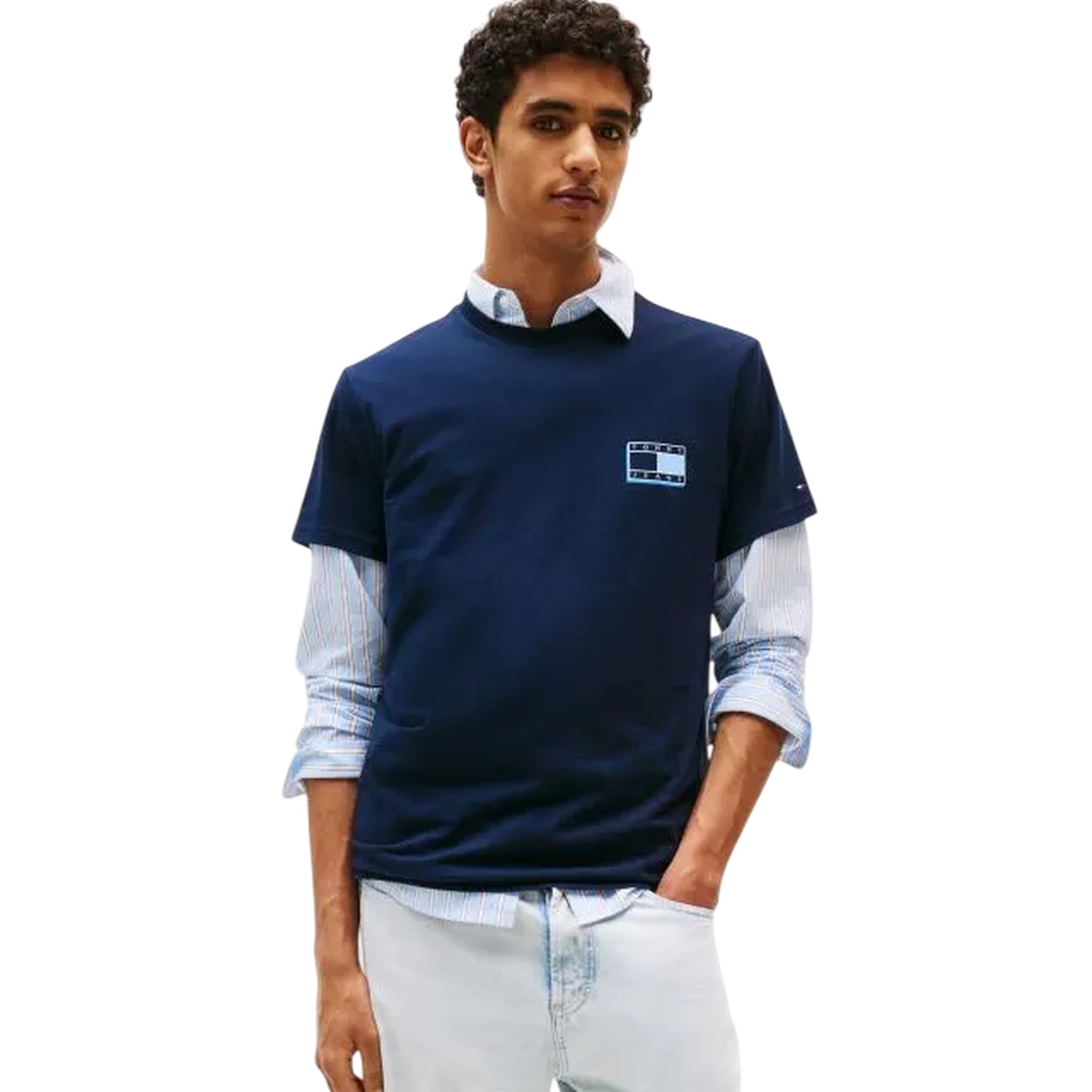 T-shirt Uomo con logo 3D, maniche corte e fit slim