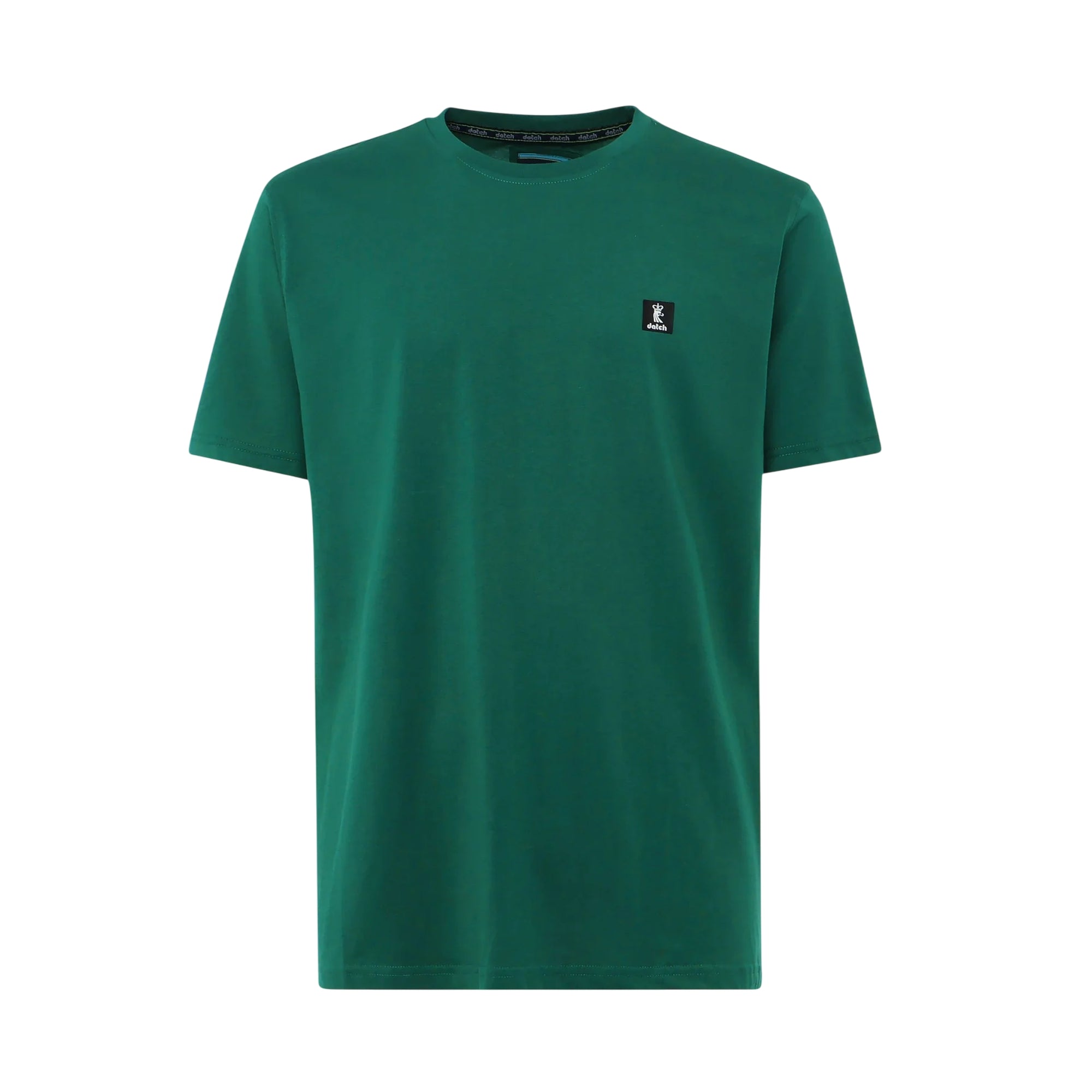 T-shirt Uomo Verde, dal taglio classico, in cotone elasticizzato con micrologo