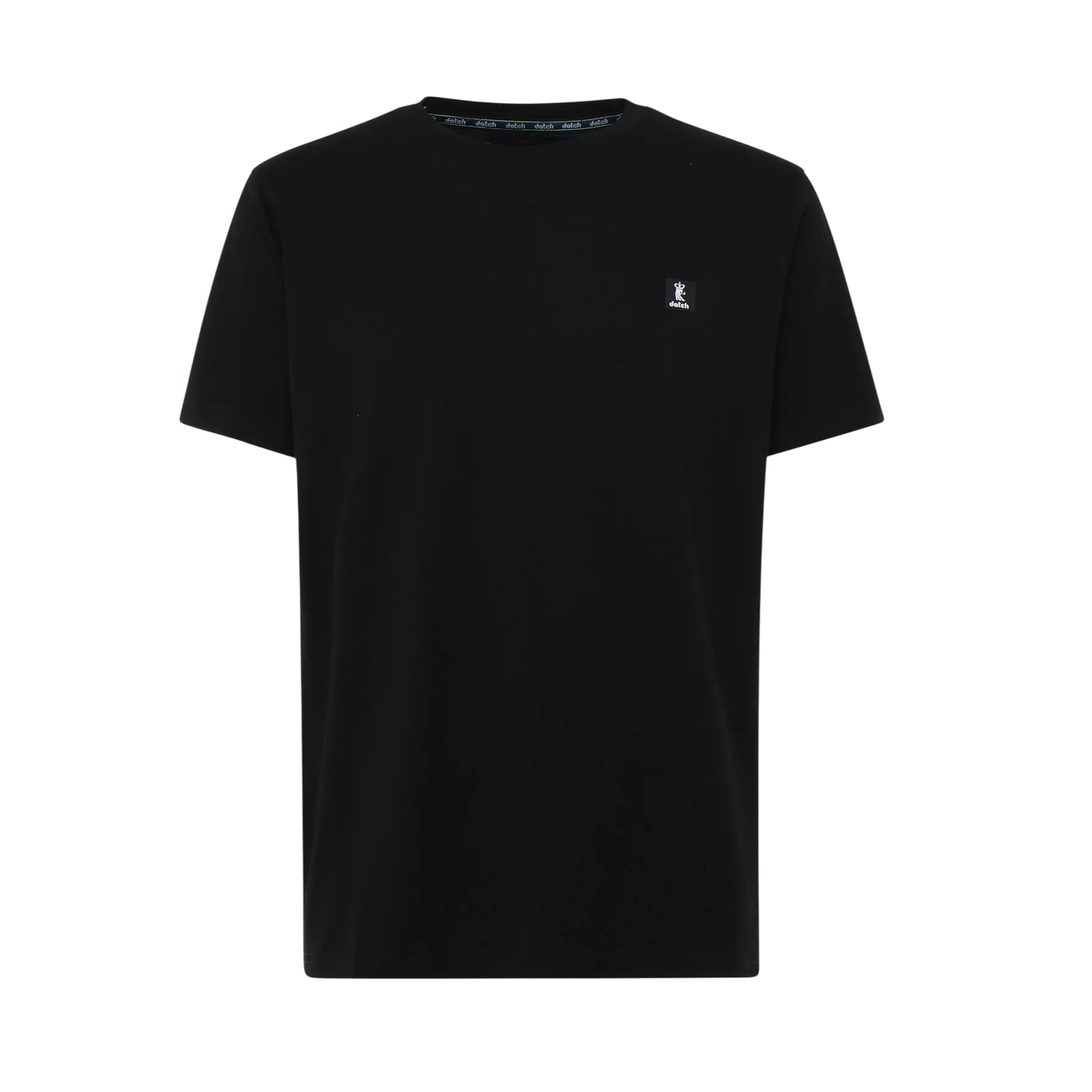 T-shirt Uomo Nera dal taglio classico, in cotone elasticizzato