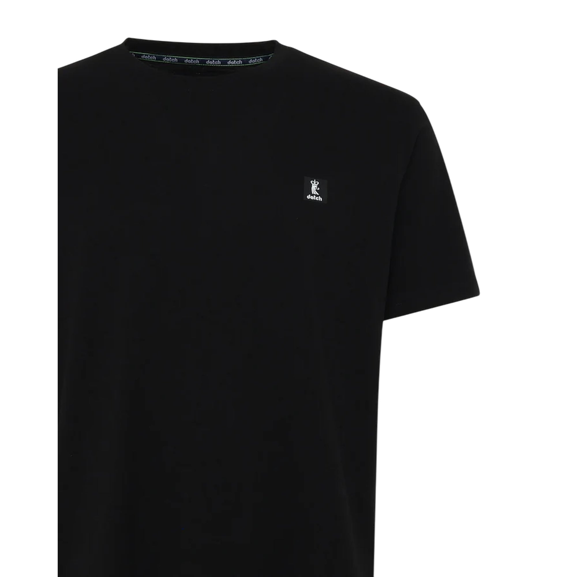 T-shirt Uomo Nera dal taglio classico, in cotone elasticizzato