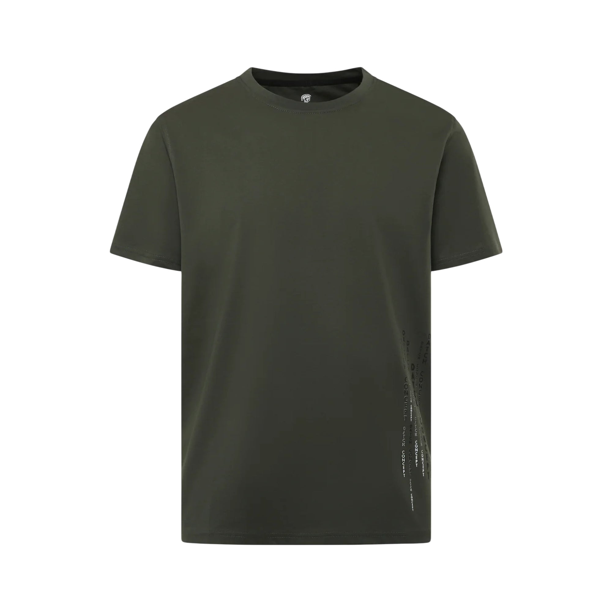 T-shirt Uomo Verde in cotone, con stampa laterale e girocollo