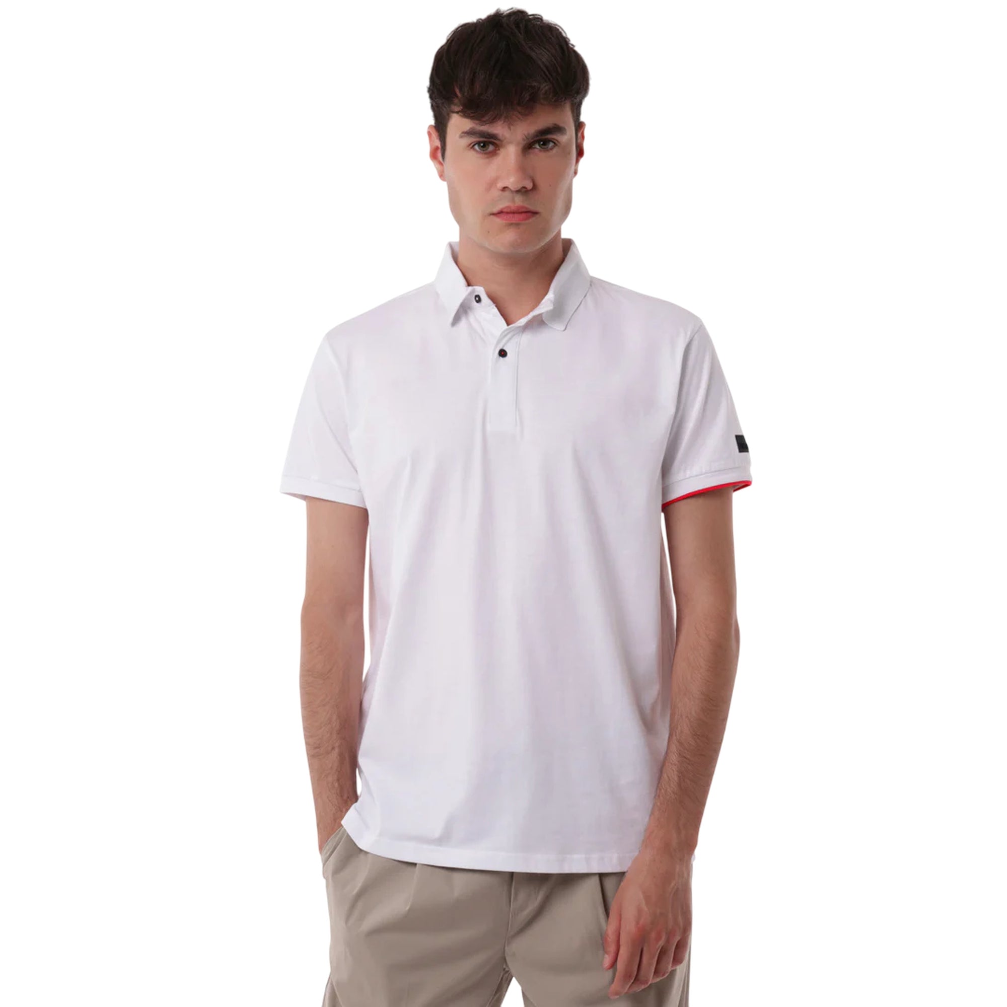 Polo Uomo Iconic, con riga a contrasto sul fondo manica