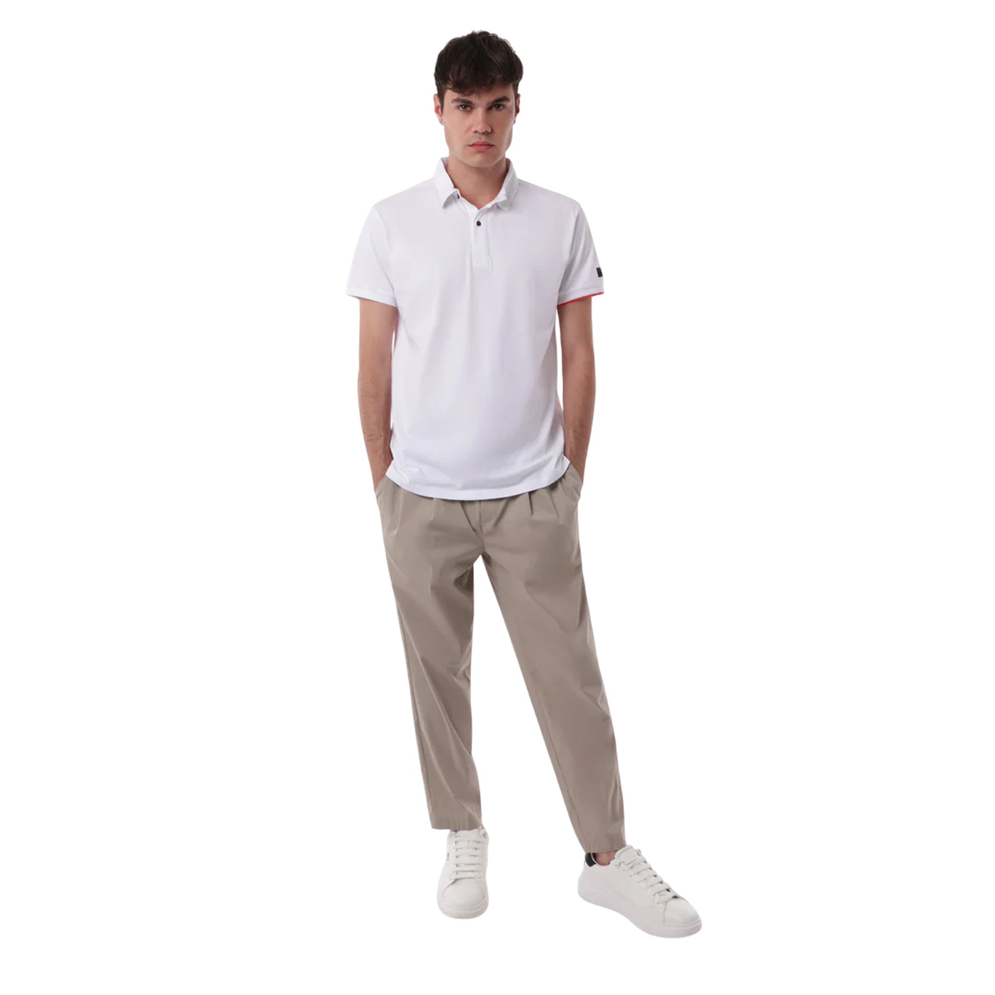 Polo Uomo Iconic, con riga a contrasto sul fondo manica