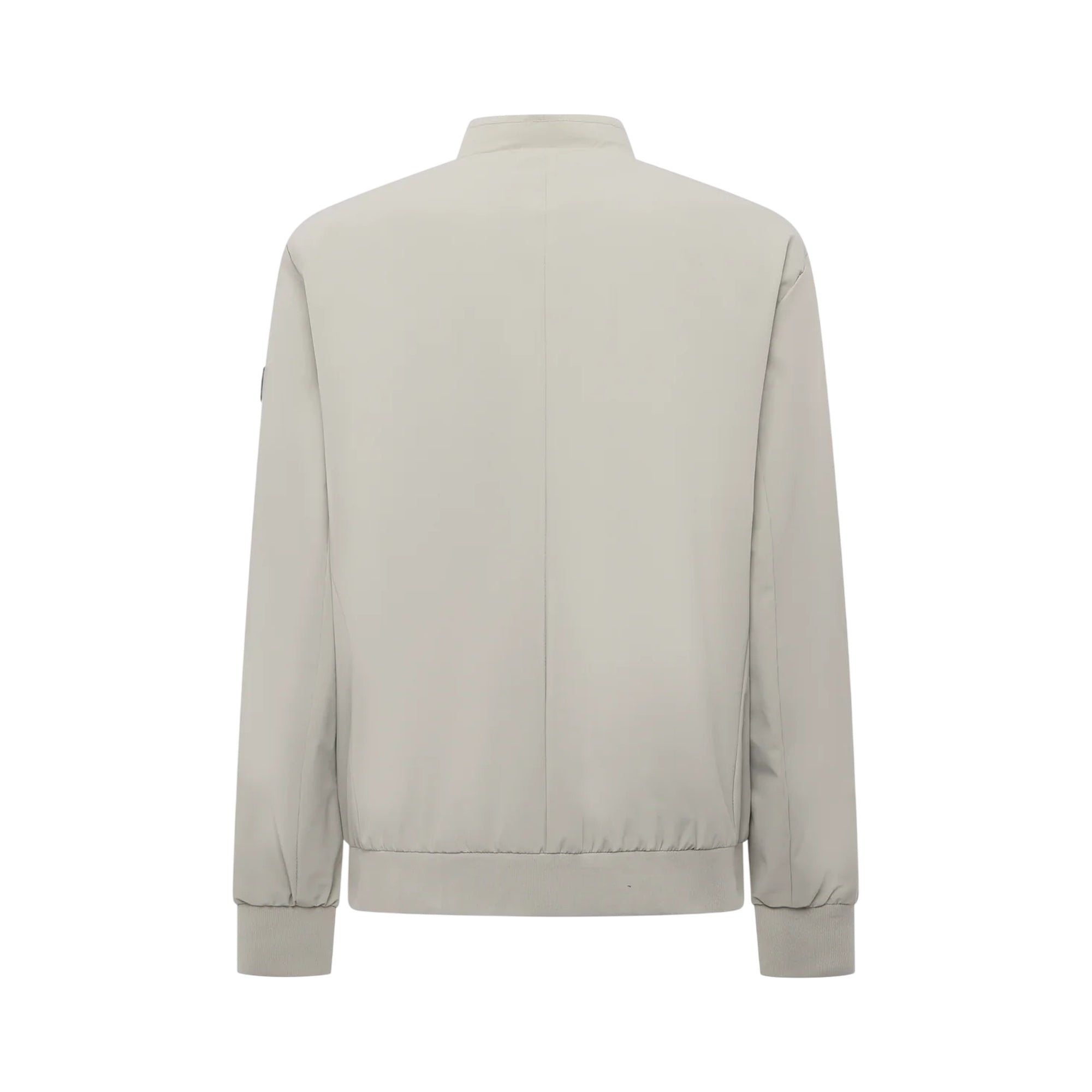 Giubbino Uomo College Grigio, con full zip e polsini a costine