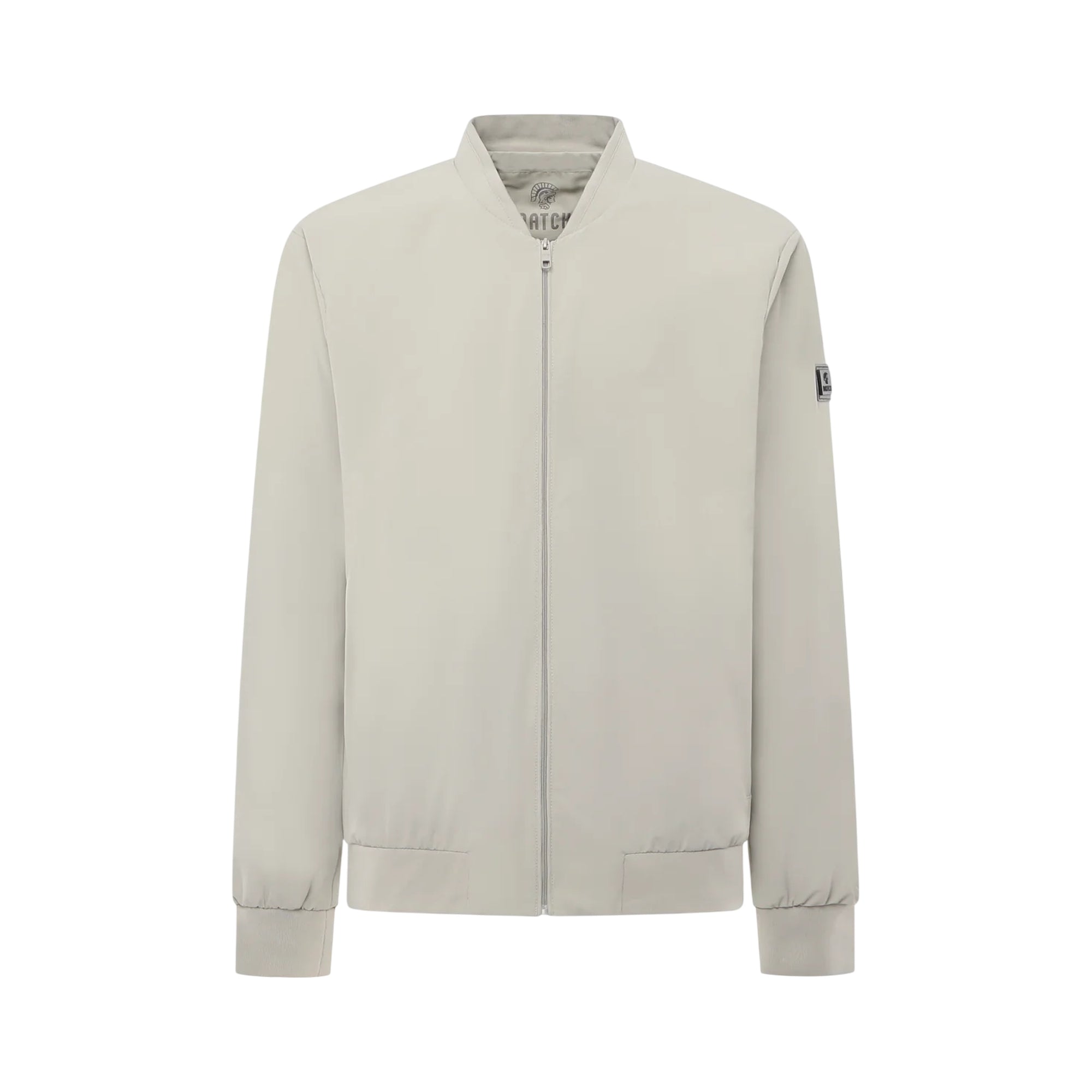 Giubbino Uomo College Grigio, con full zip e polsini a costine