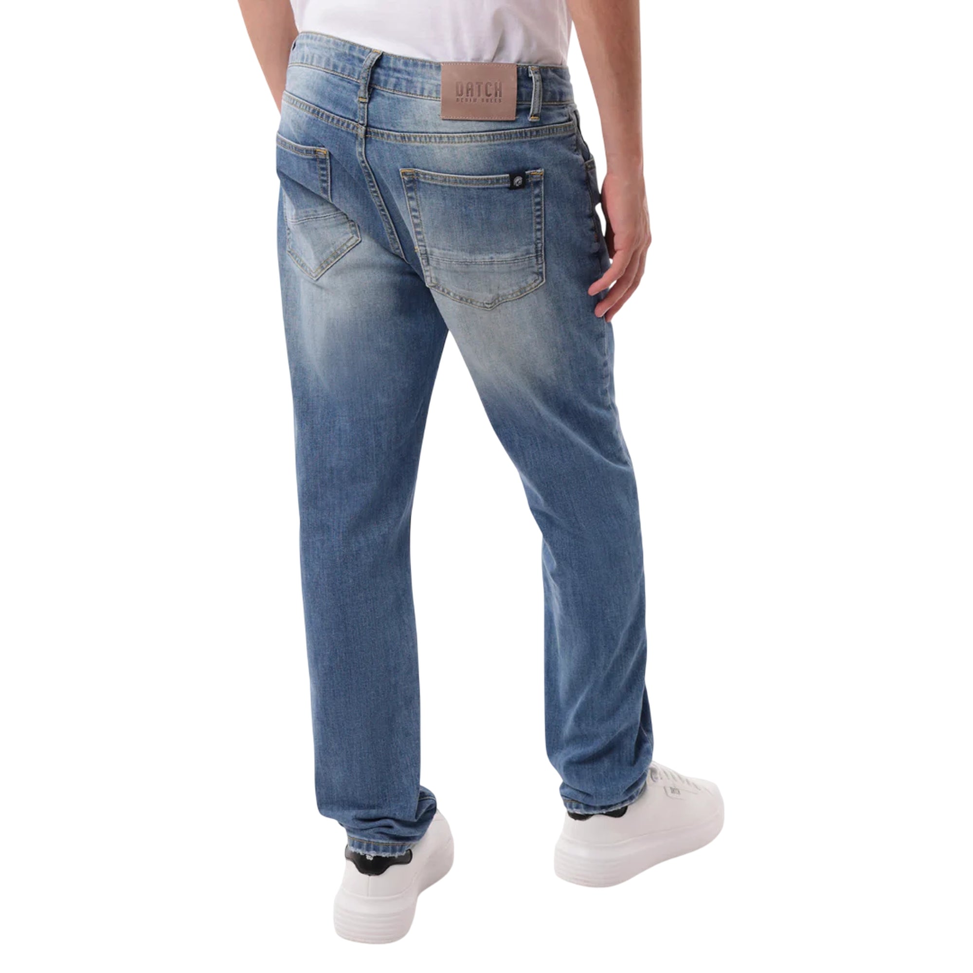 Jeans Uomo slim fit, con cinque tasche, dal lavaggio chiaro