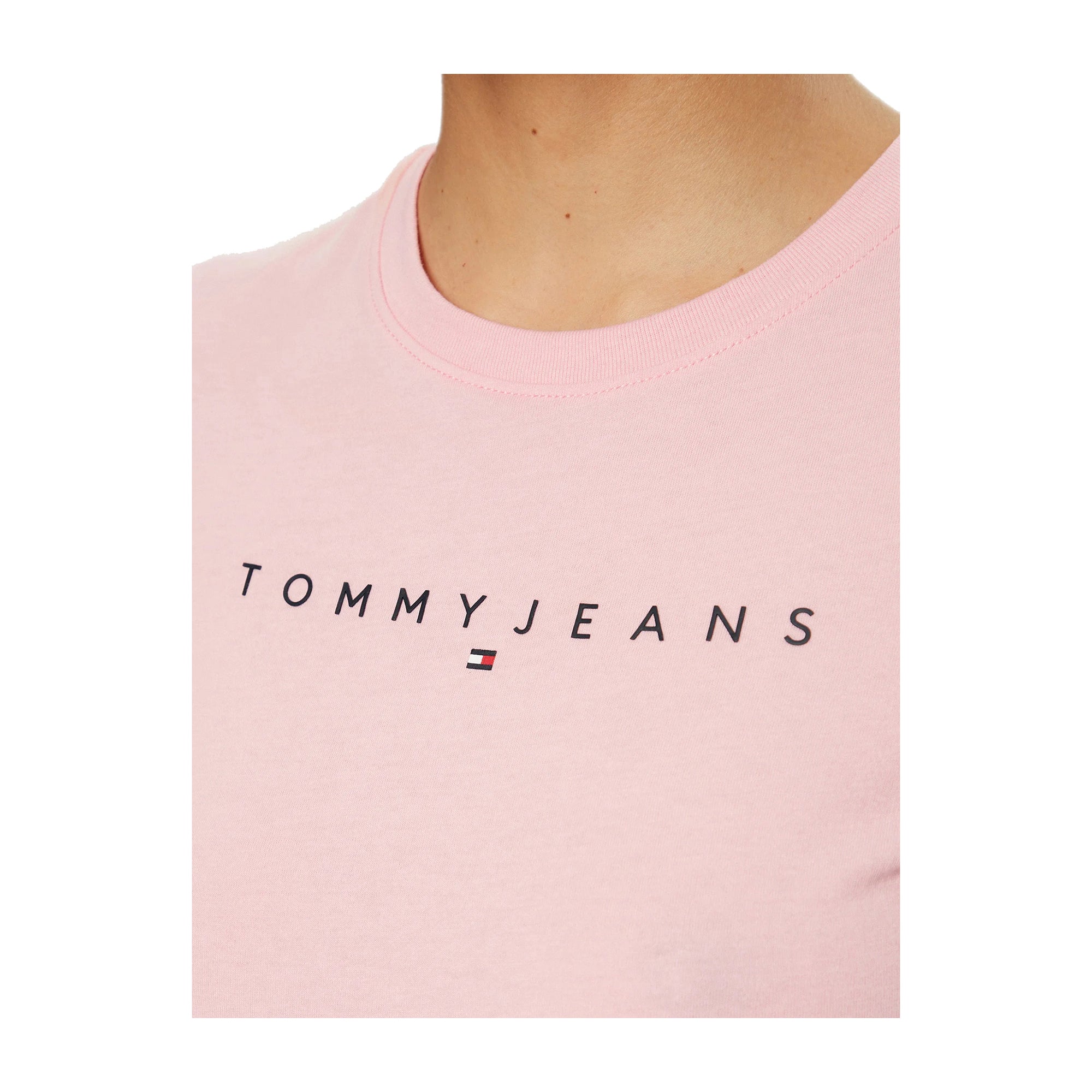 T-shirt Donna Tommy Hilfiger Rosa Slim Fit Girocollo