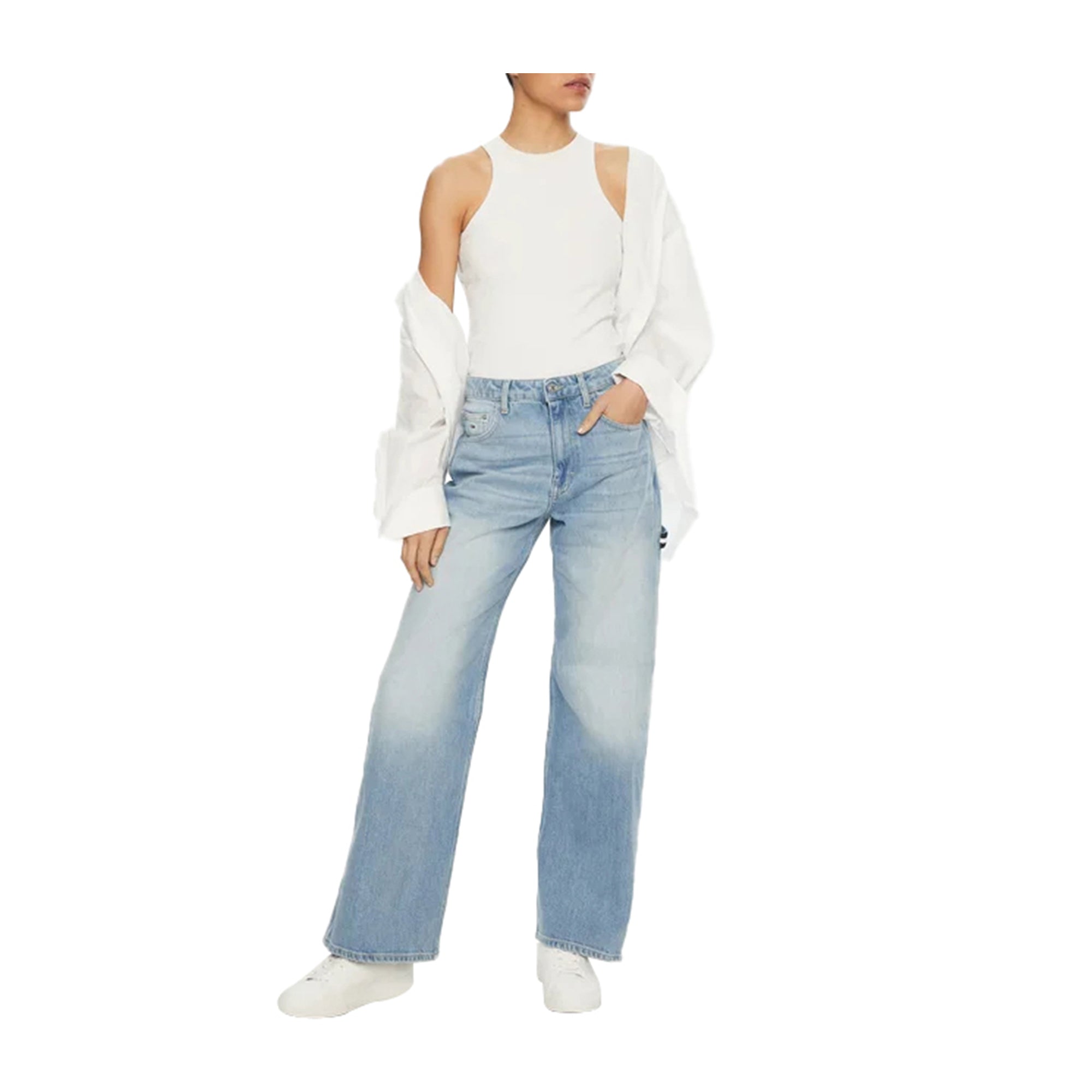 Jeans Donna a zampa Denim chiaro