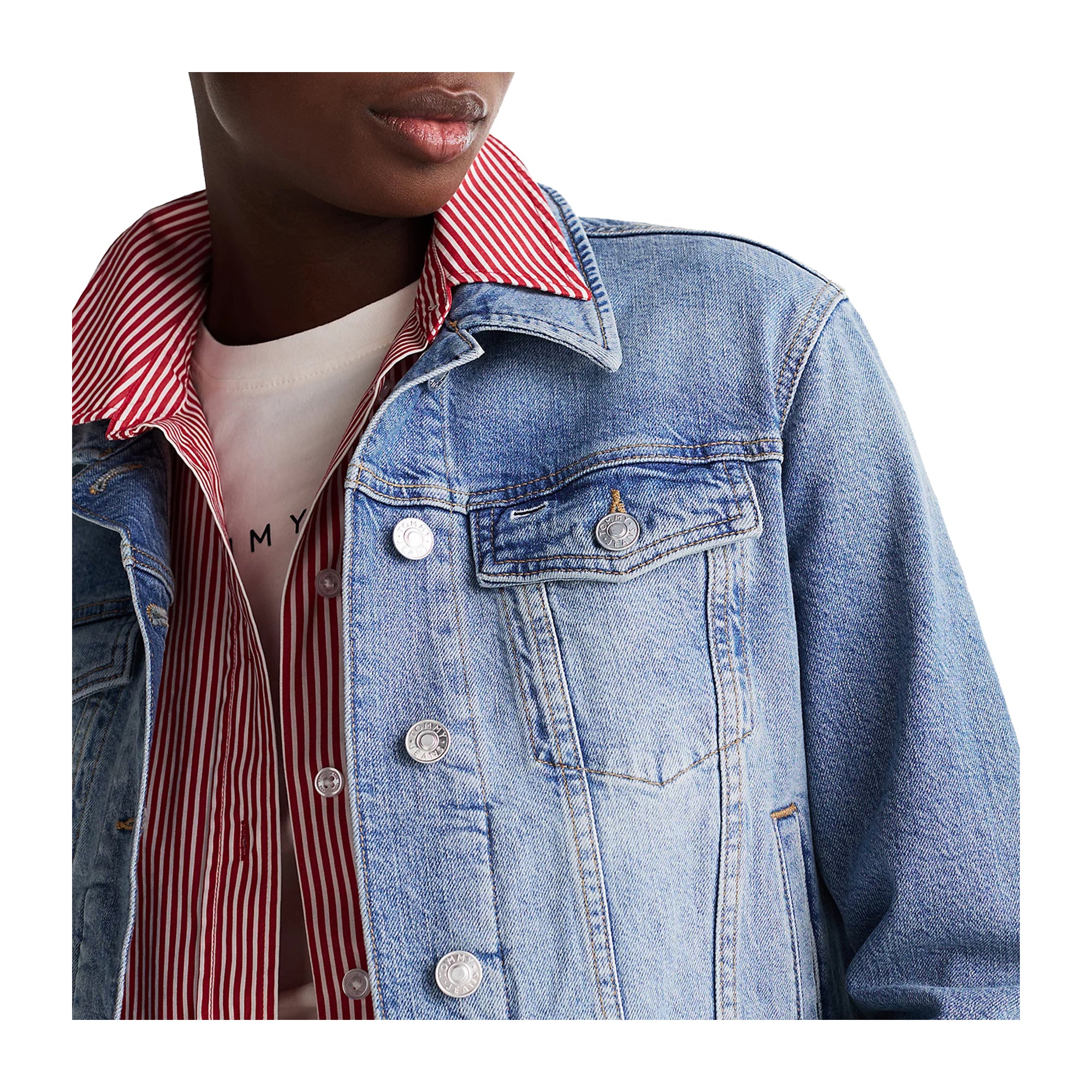 Giacca trucker slim fit in denim