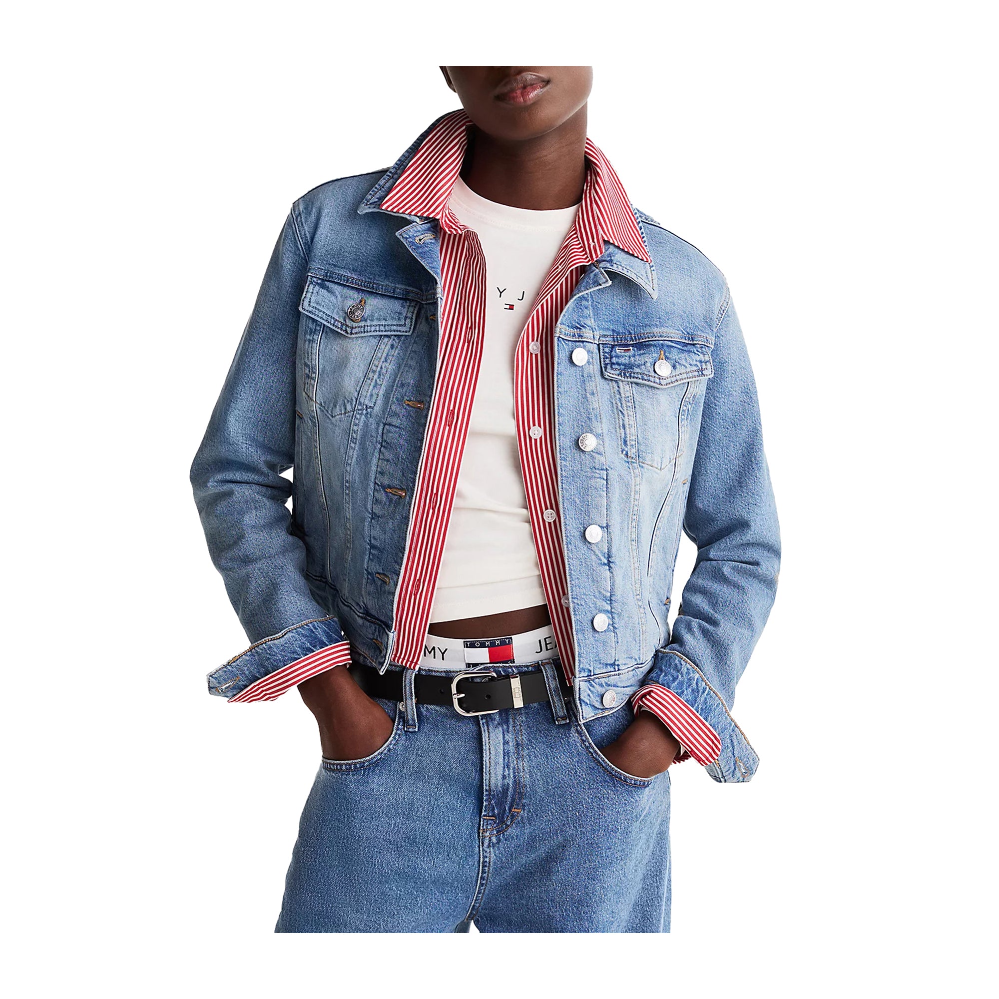 Giacca trucker slim fit in denim