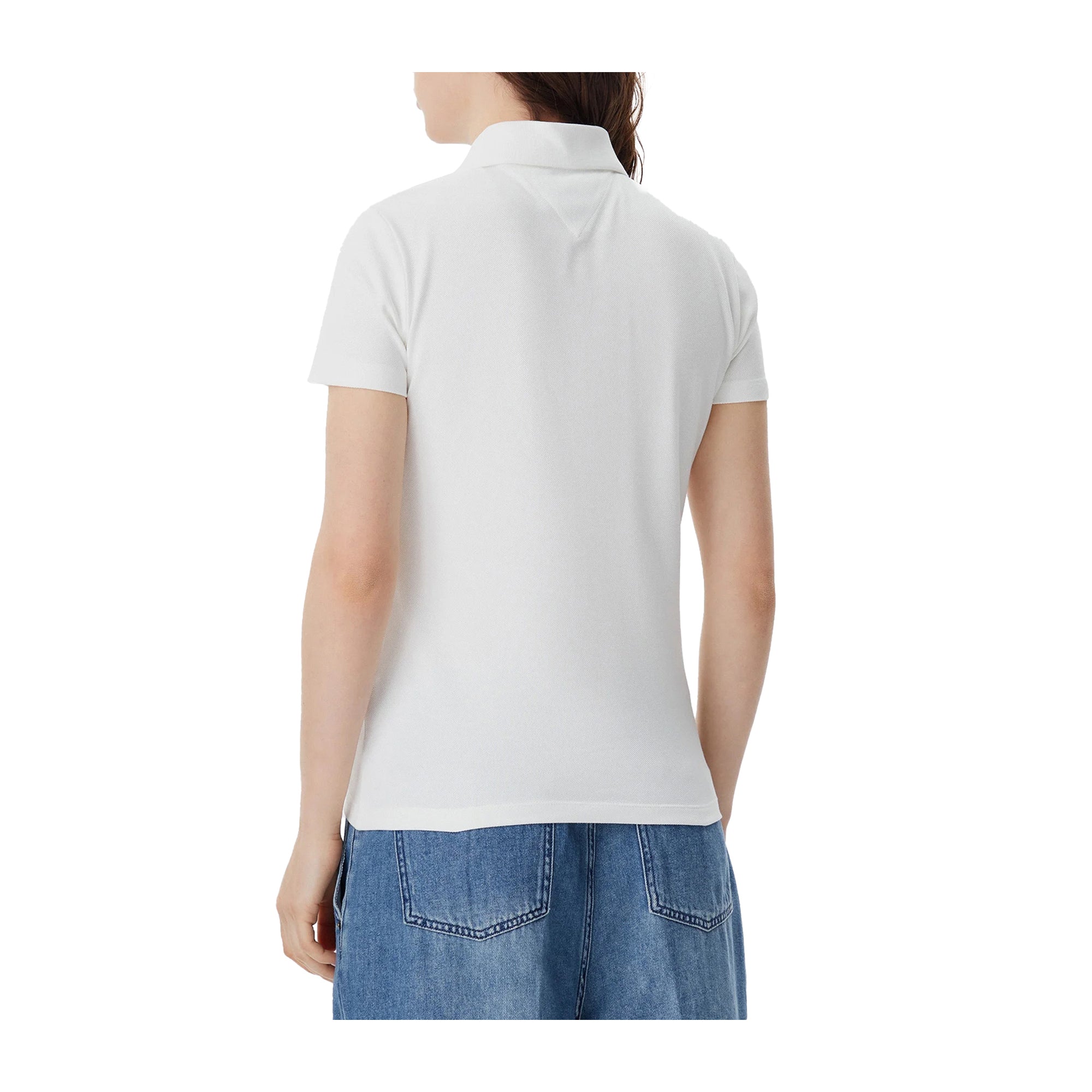 Polo Donna a tinta unita, in cotone, tre bottoni