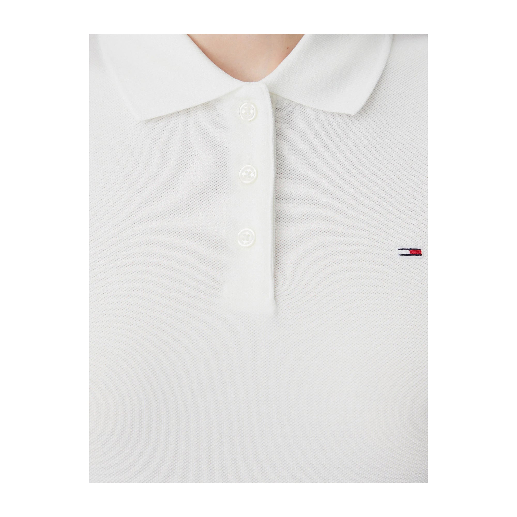 Polo Donna a tinta unita, in cotone, tre bottoni