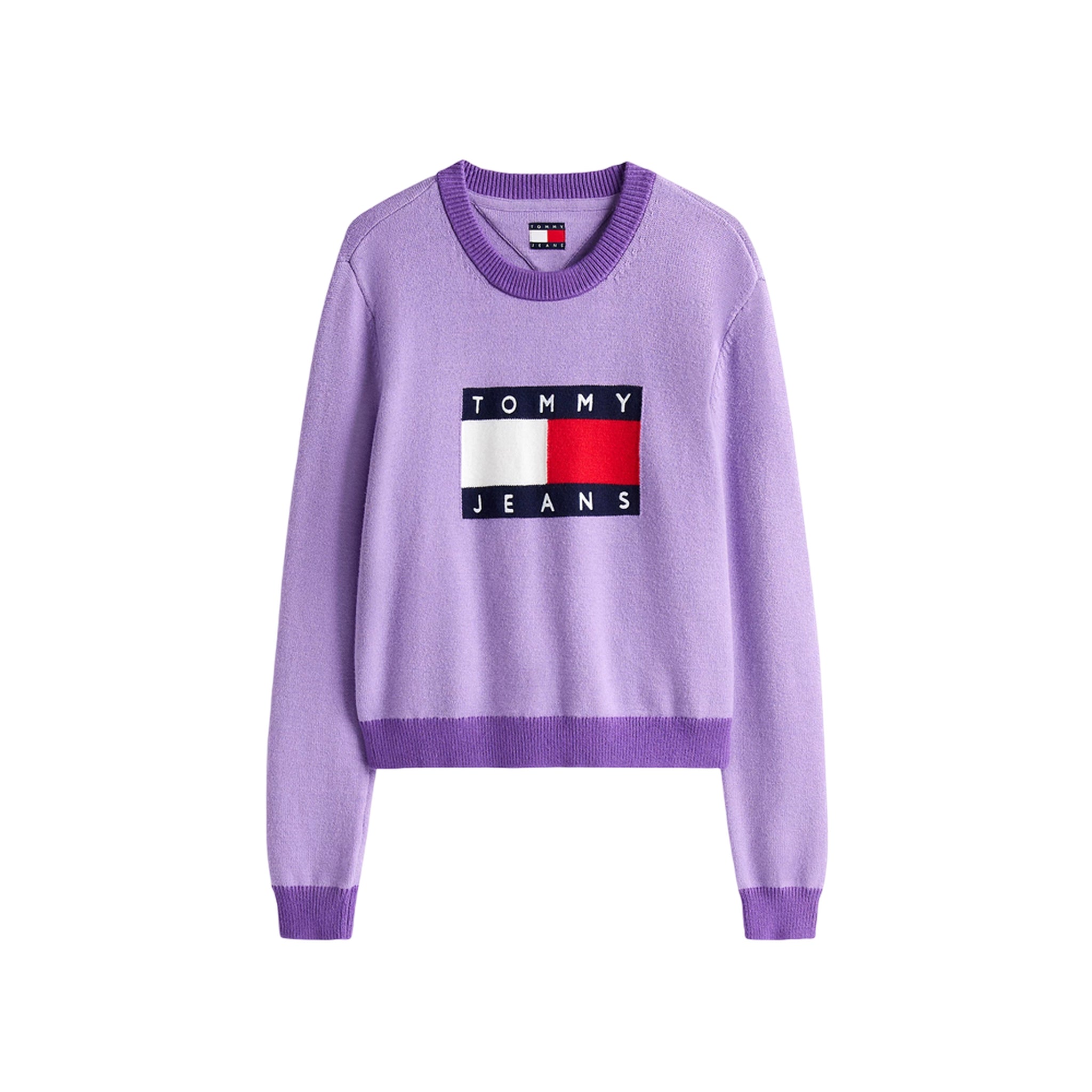 Maglia Donna Viola, in misto viscosa con maxi flag logo frontale