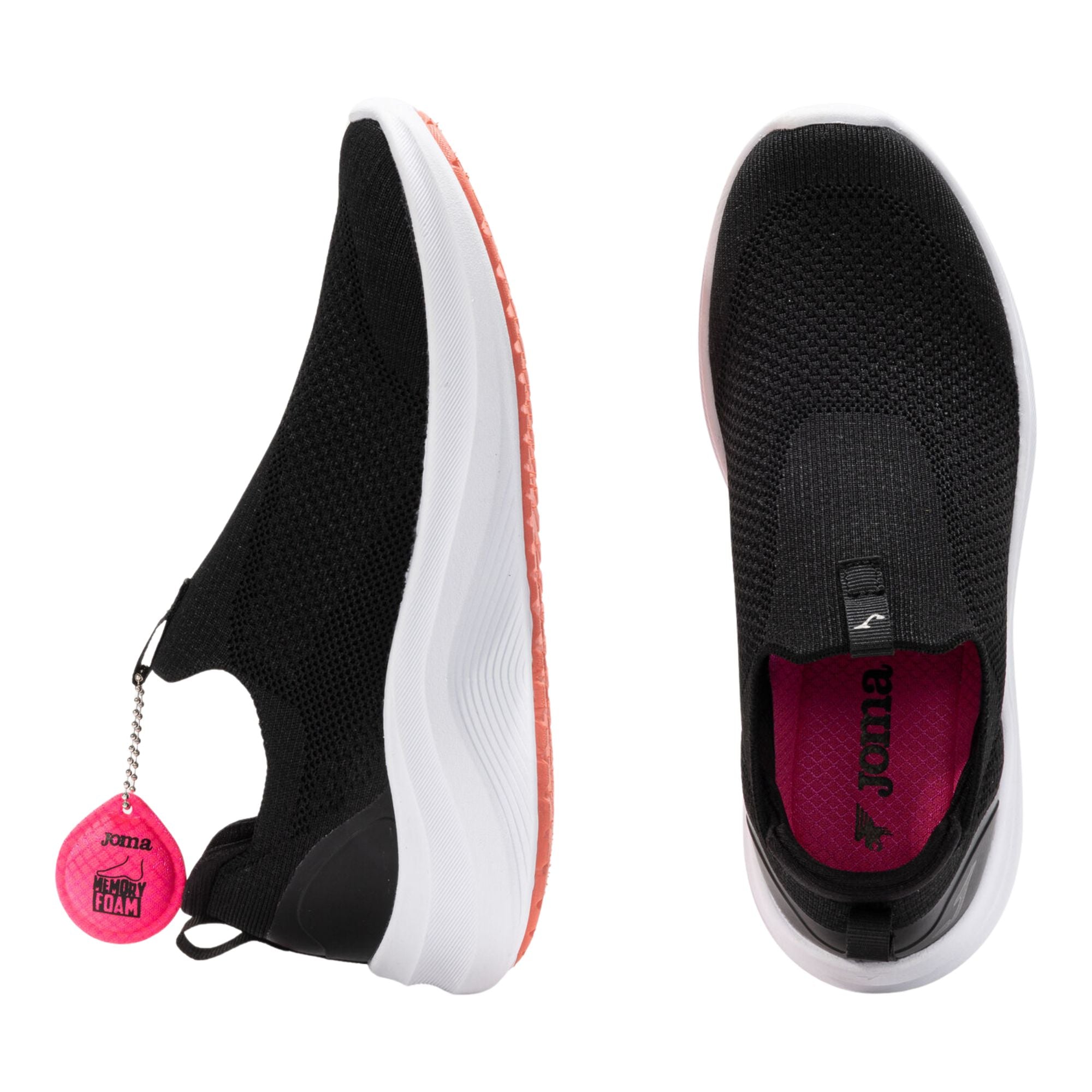 Sneakers Donna Lady25 senza lacci Nero