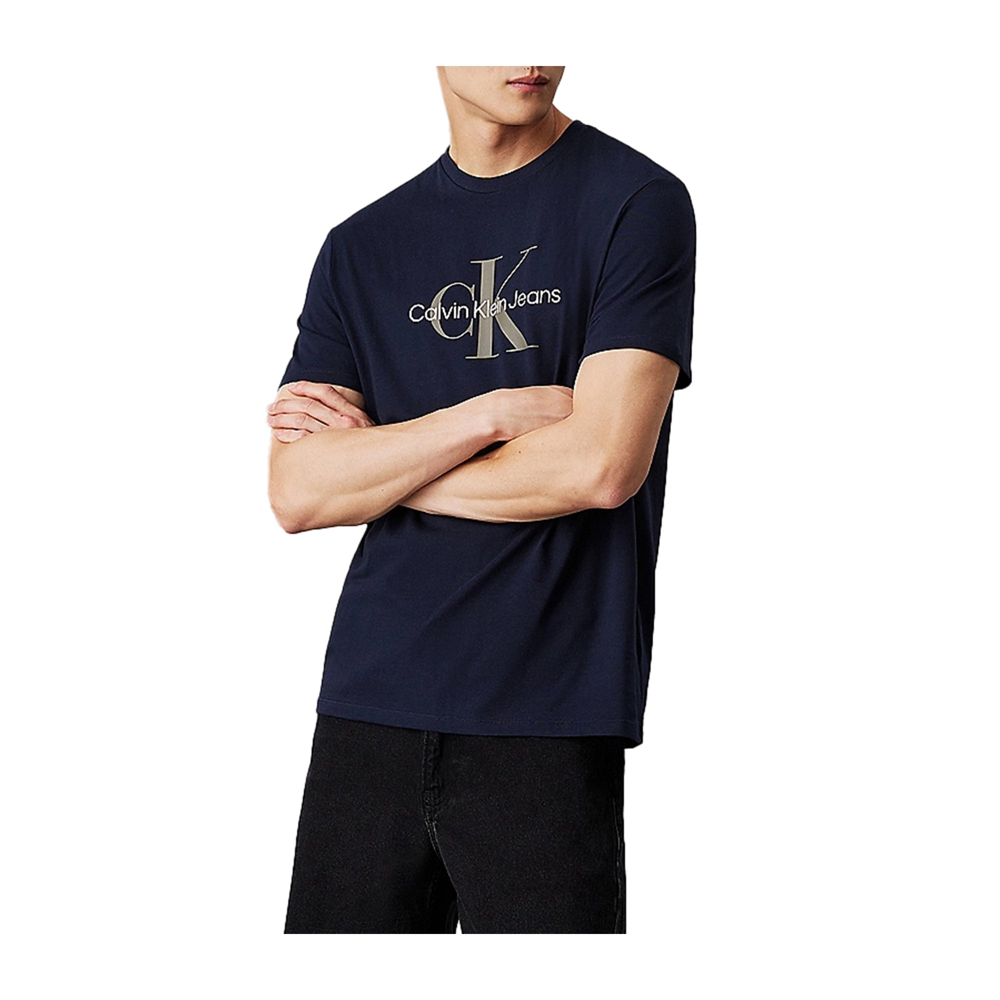 T-shirt Uomo con monogramma Blu navy